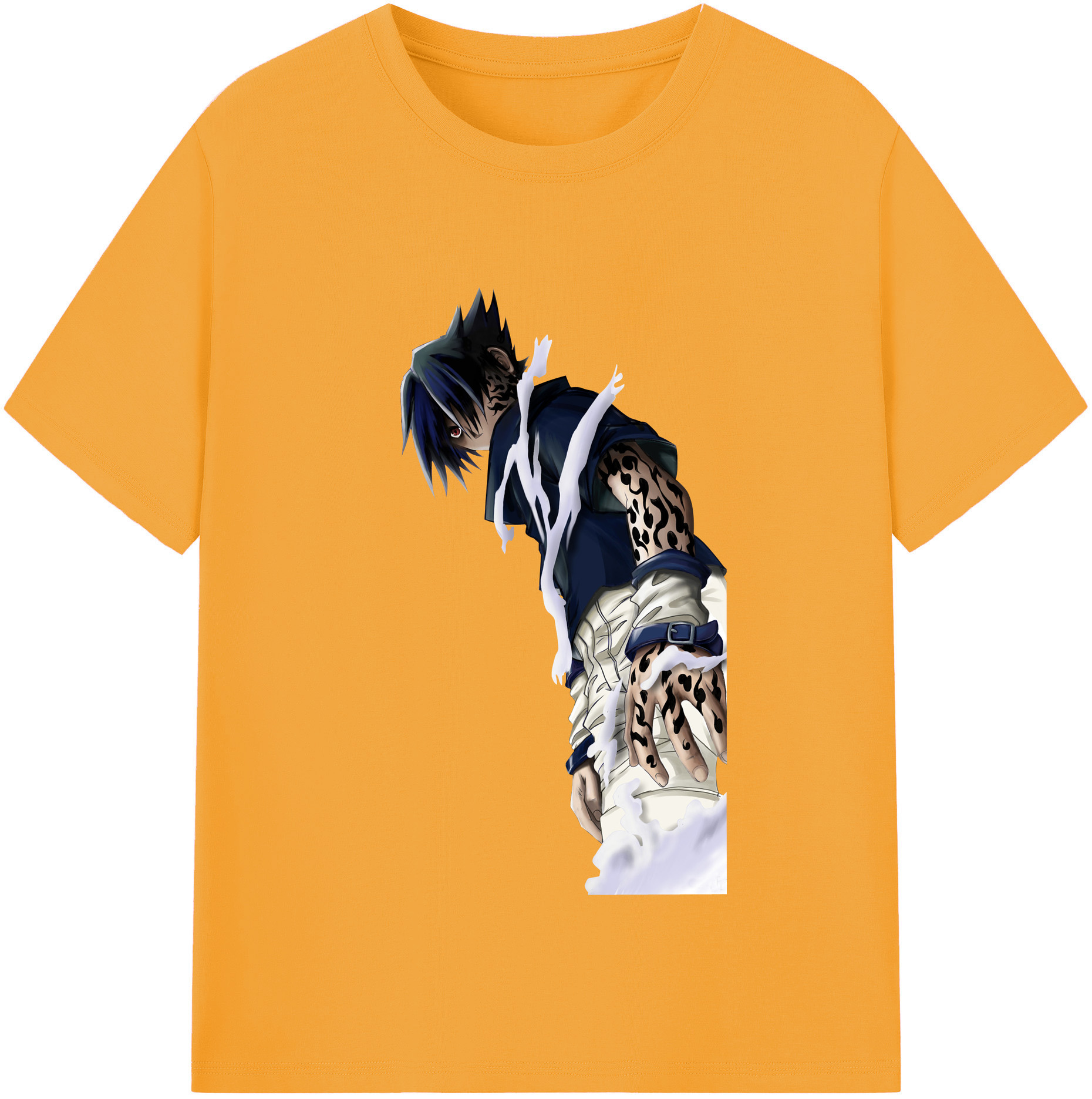 （画像用） NARUTO -ナルト- うちは サスケ Uchiha Sasuke レディースカジュアルプリントTシャツ（綿100％）