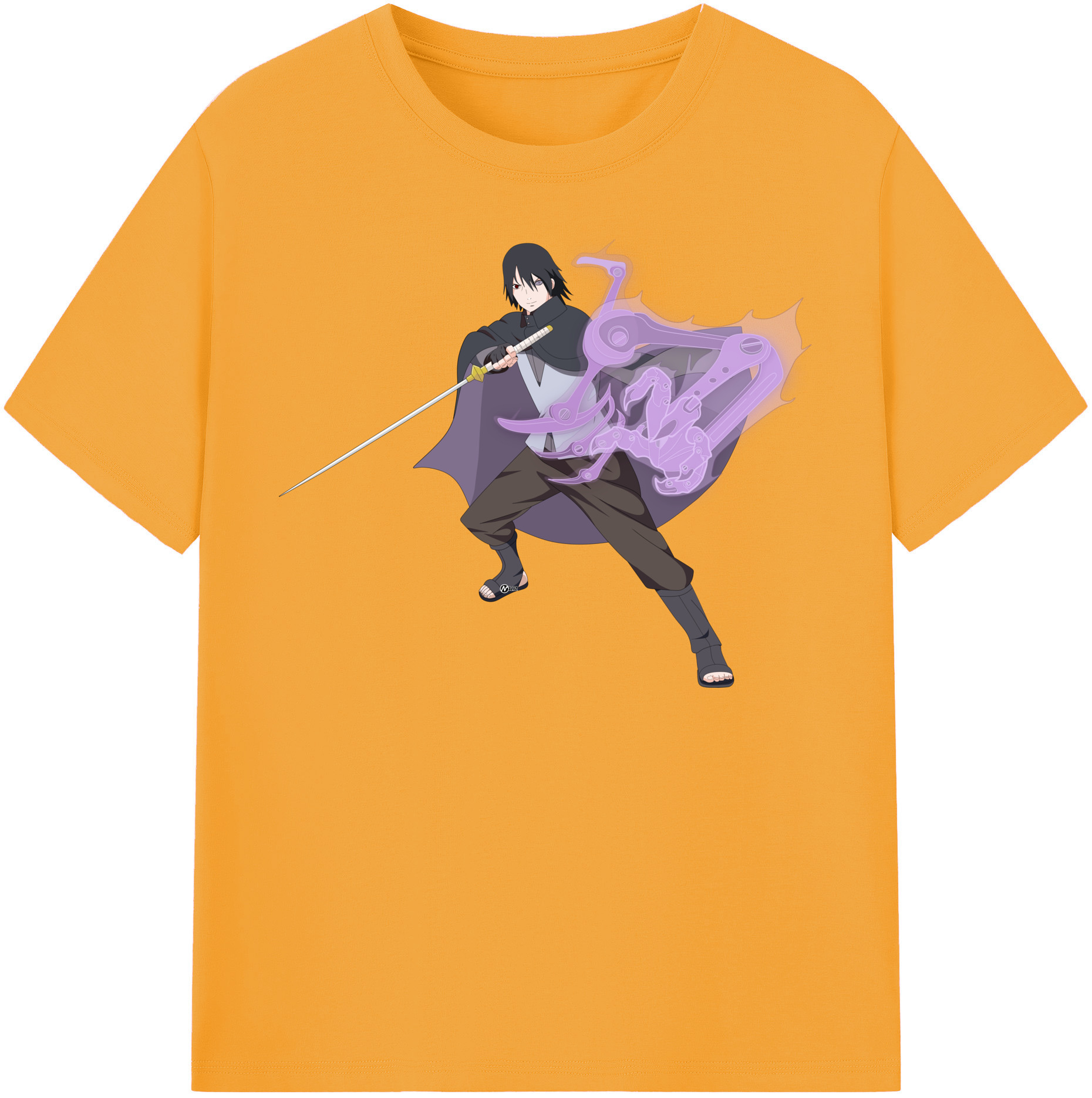 （画像用） NARUTO -ナルト- うちは サスケ Uchiha Sasuke レディースカジュアルプリントTシャツ（綿100％）