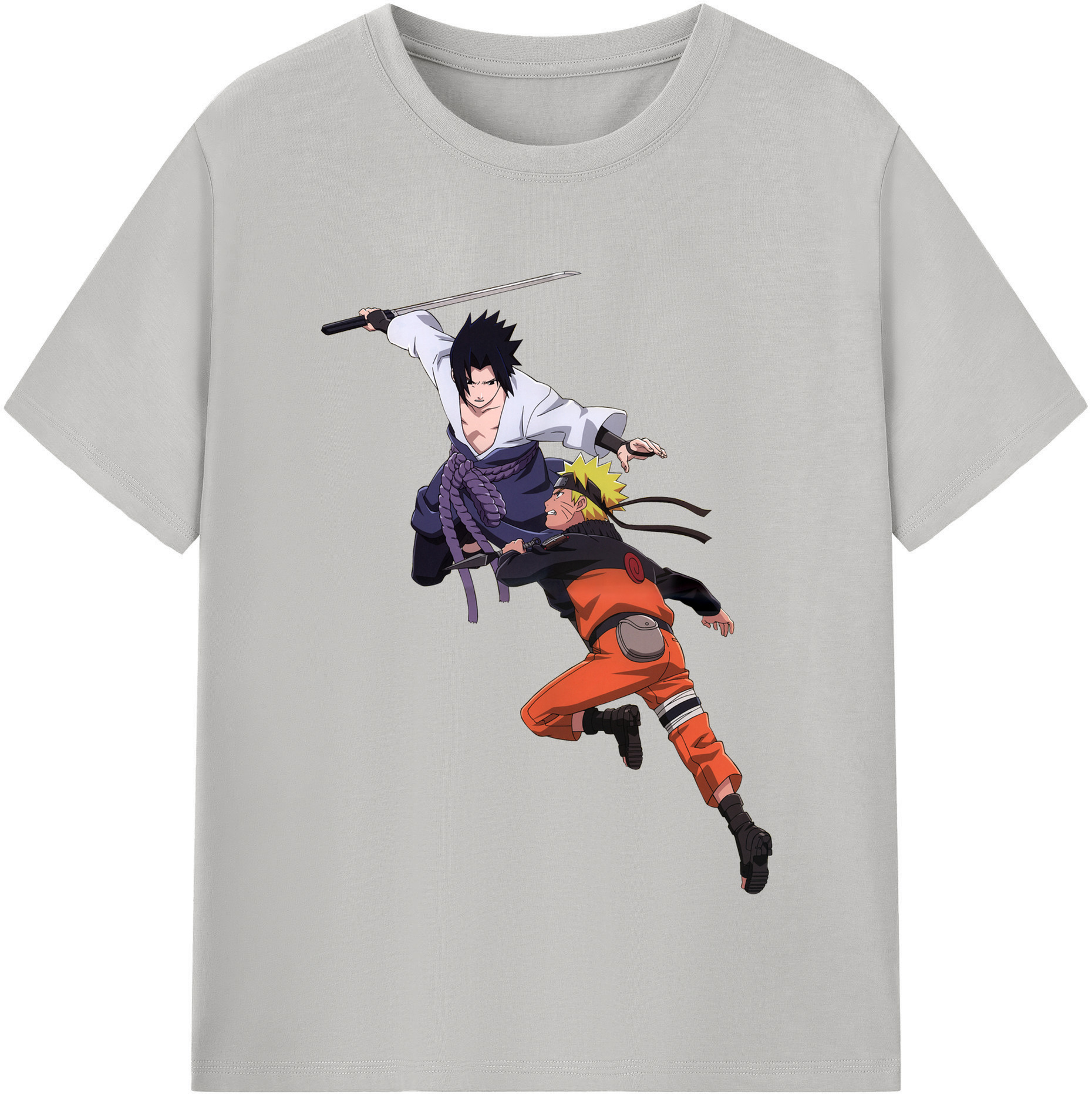 （画像用） NARUTO -ナルト- うちは サスケ Uchiha Sasuke レディースカジュアルプリントTシャツ（綿100％）