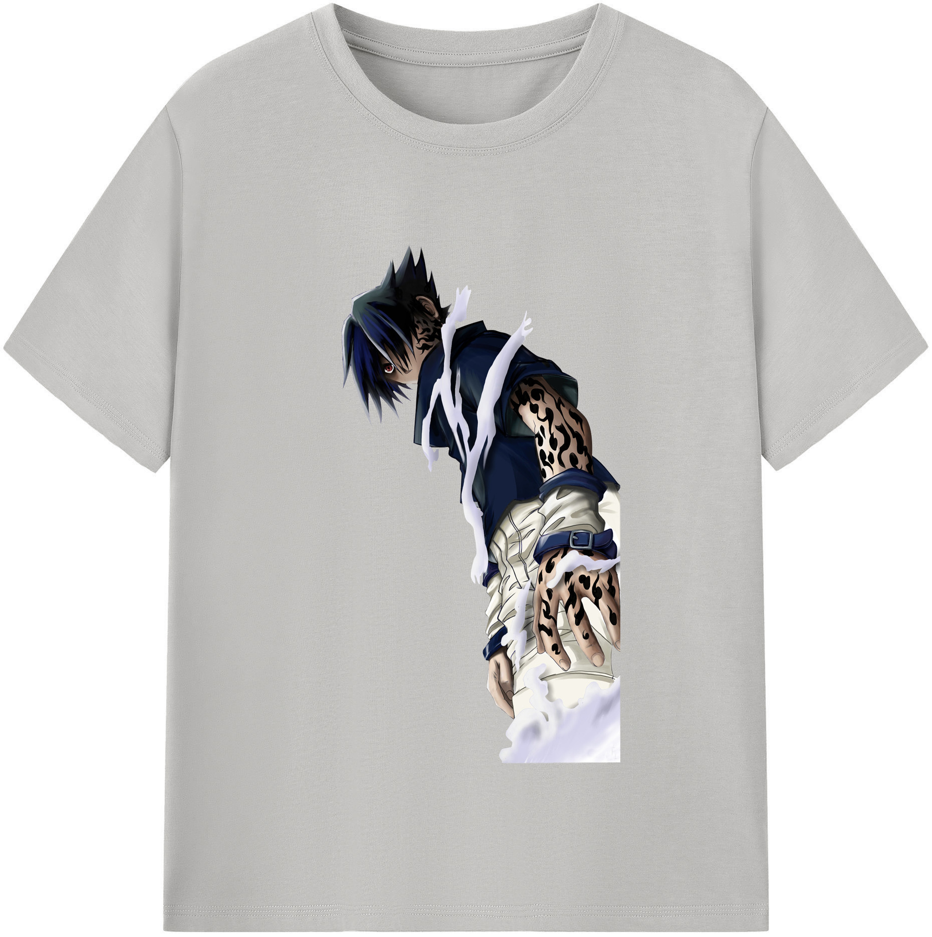 （画像用） NARUTO -ナルト- うちは サスケ Uchiha Sasuke レディースカジュアルプリントTシャツ（綿100％）