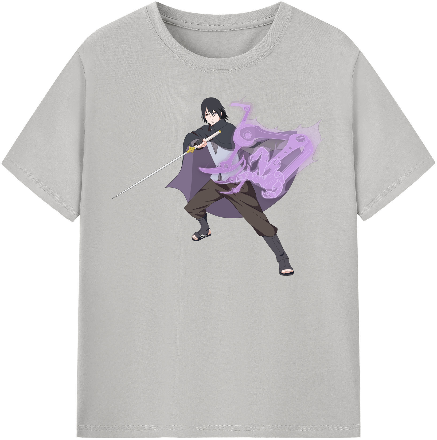 （画像用） NARUTO -ナルト- うちは サスケ Uchiha Sasuke レディースカジュアルプリントTシャツ（綿100％）