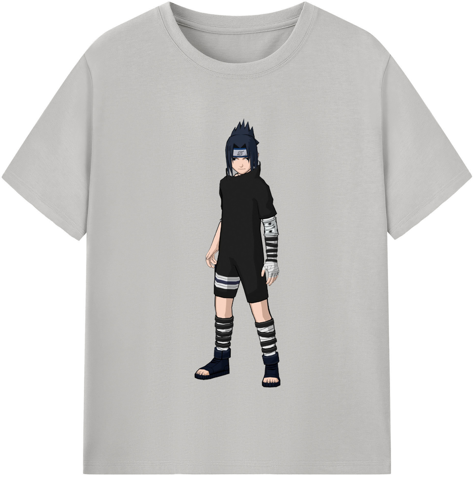 （画像用） NARUTO -ナルト- うちは サスケ Uchiha Sasuke レディースカジュアルプリントTシャツ（綿100％）