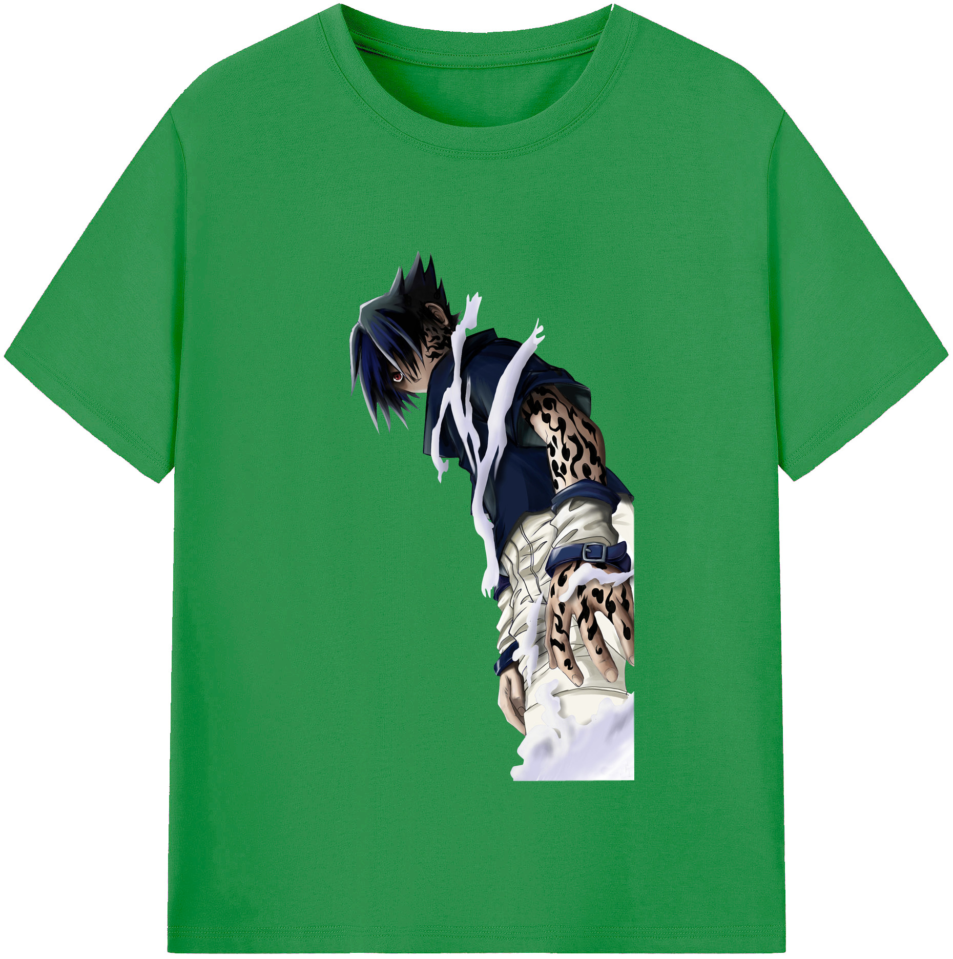 （画像用） NARUTO -ナルト- うちは サスケ Uchiha Sasuke レディースカジュアルプリントTシャツ（綿100％）