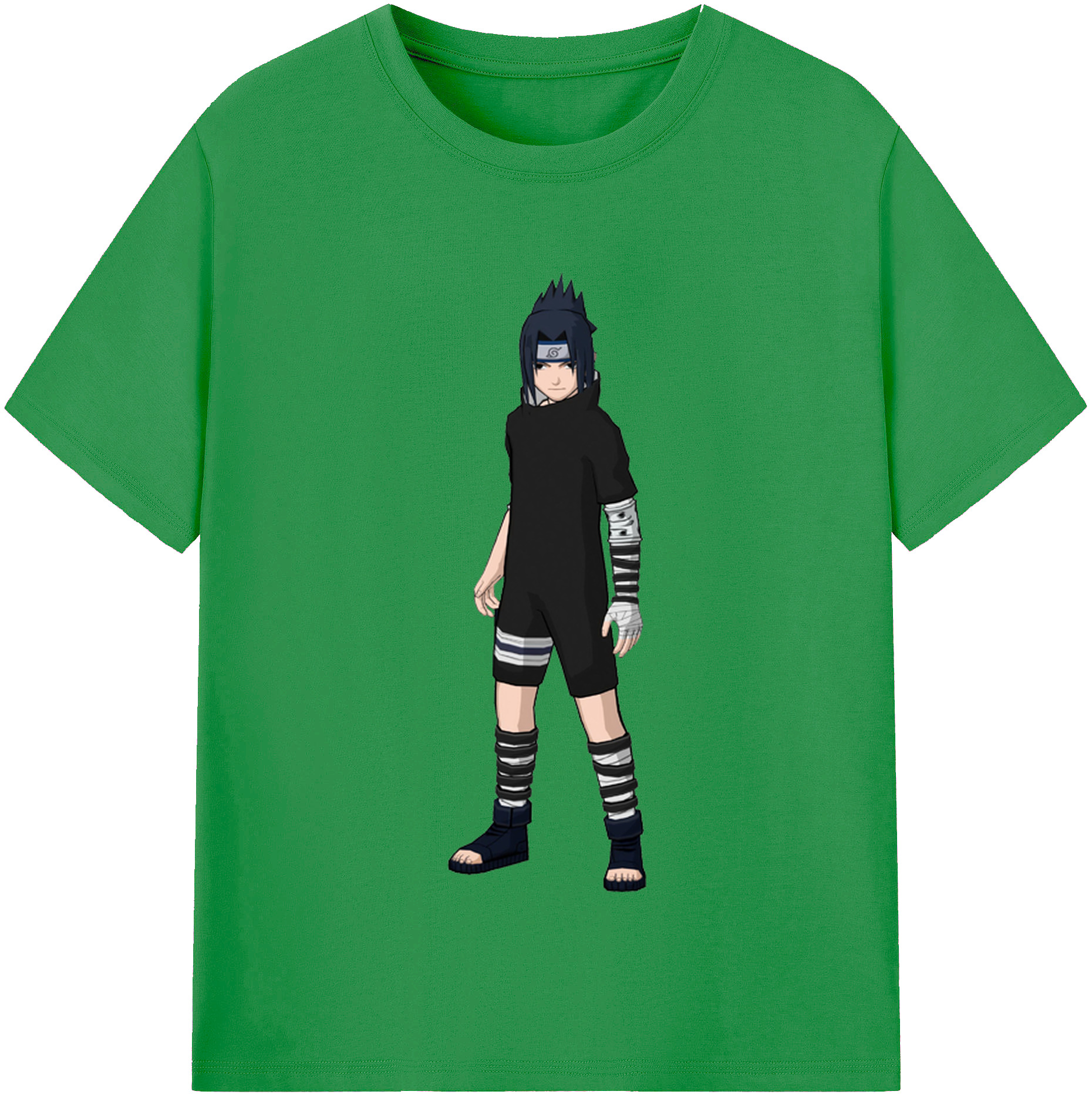 （画像用） NARUTO -ナルト- うちは サスケ Uchiha Sasuke レディースカジュアルプリントTシャツ（綿100％）
