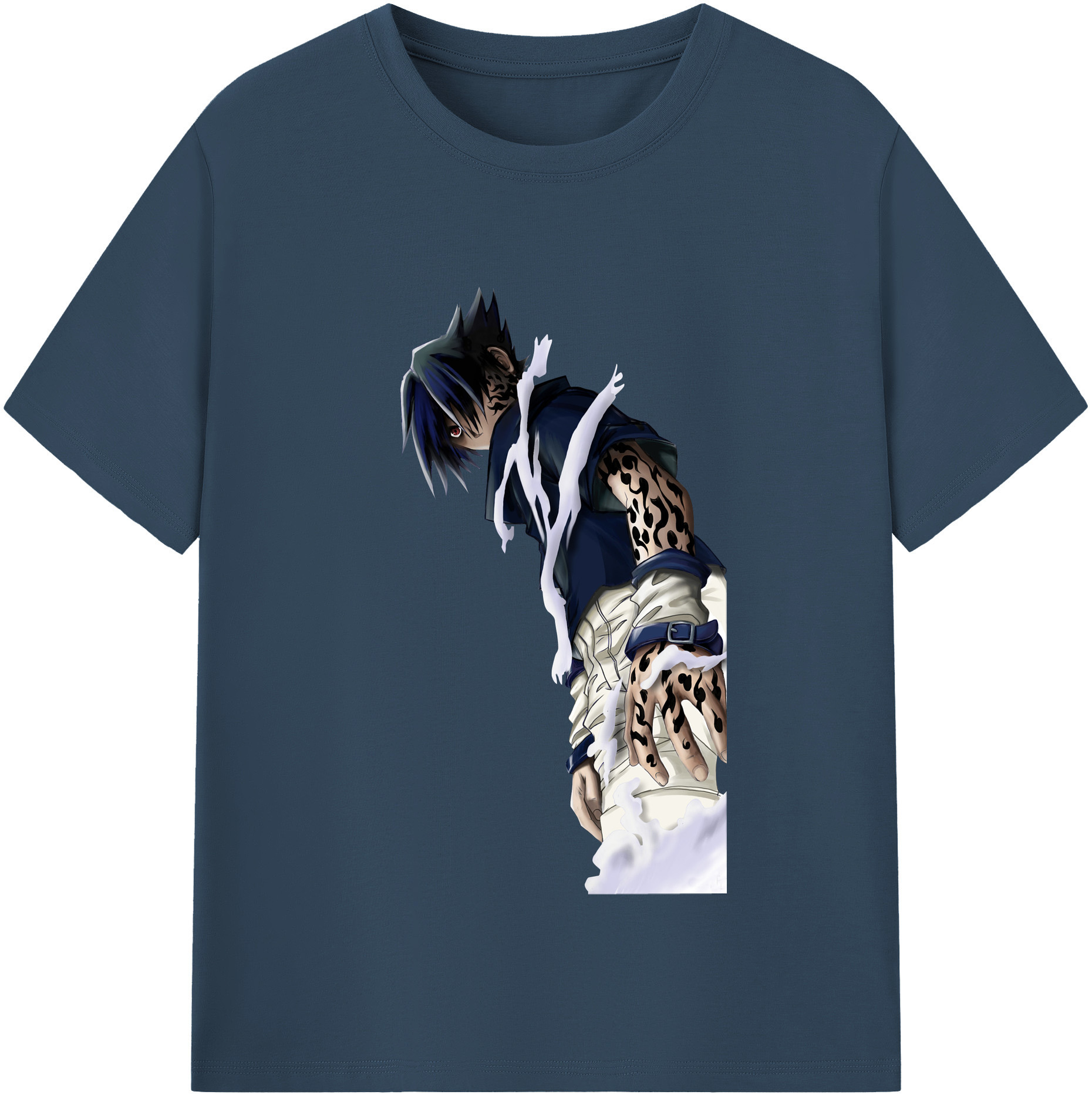 （画像用） NARUTO -ナルト- うちは サスケ Uchiha Sasuke レディースカジュアルプリントTシャツ（綿100％）