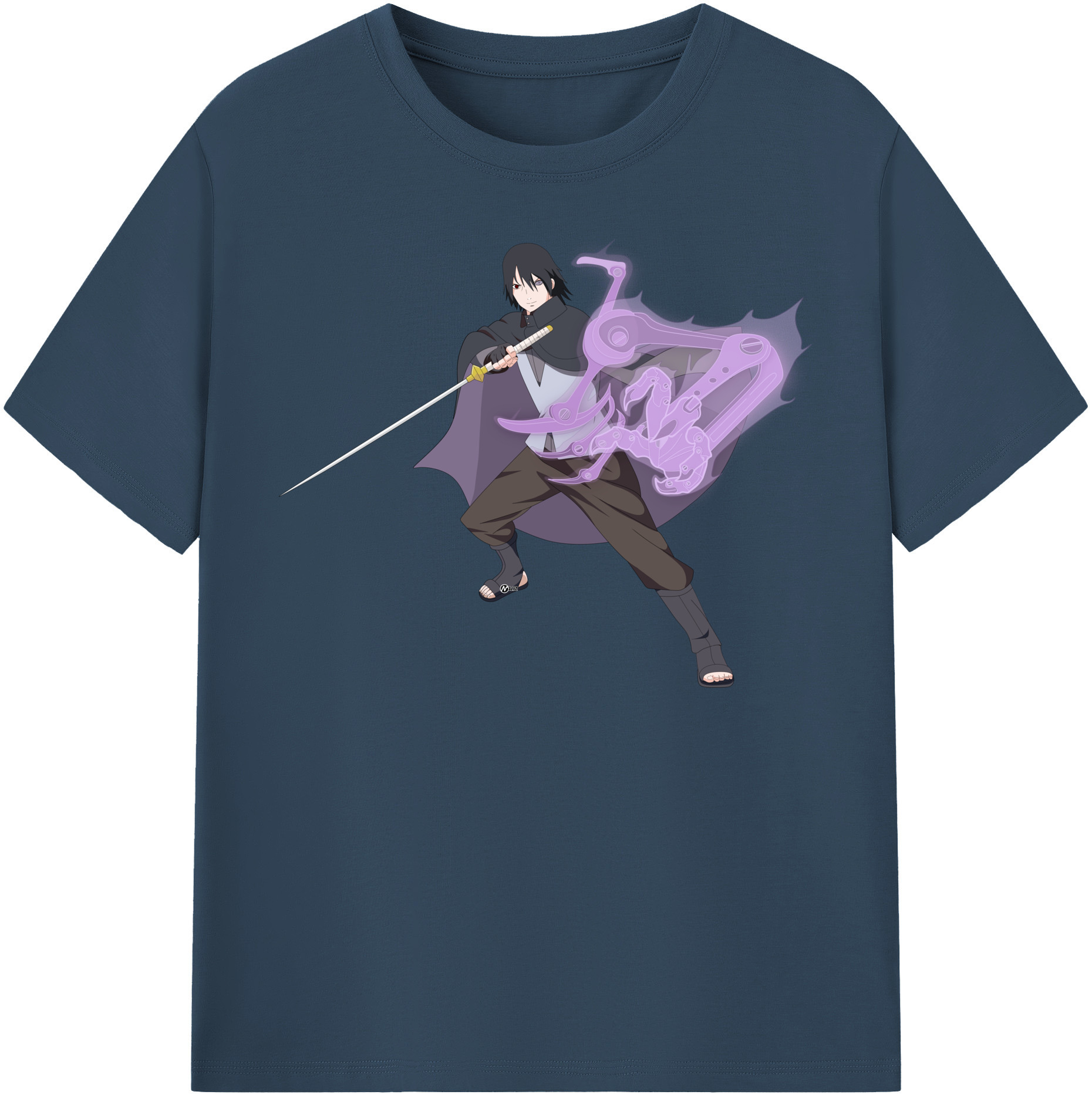 （画像用） NARUTO -ナルト- うちは サスケ Uchiha Sasuke レディースカジュアルプリントTシャツ（綿100％）