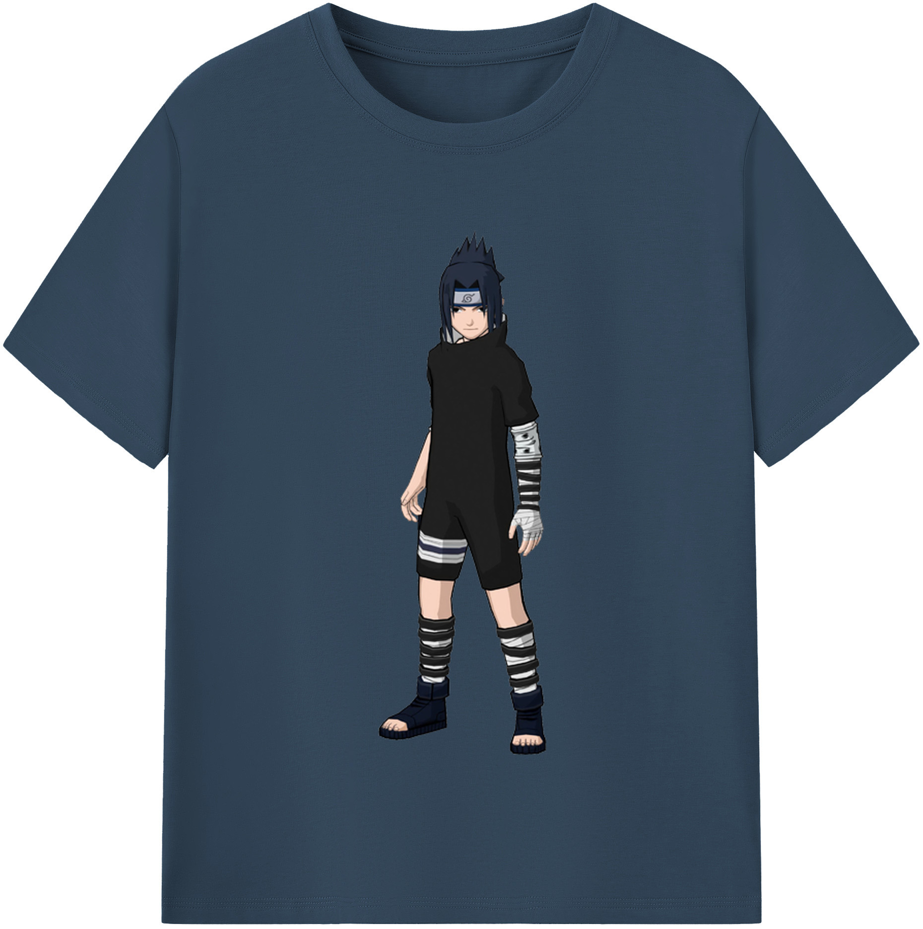 （画像用） NARUTO -ナルト- うちは サスケ Uchiha Sasuke レディースカジュアルプリントTシャツ（綿100％）