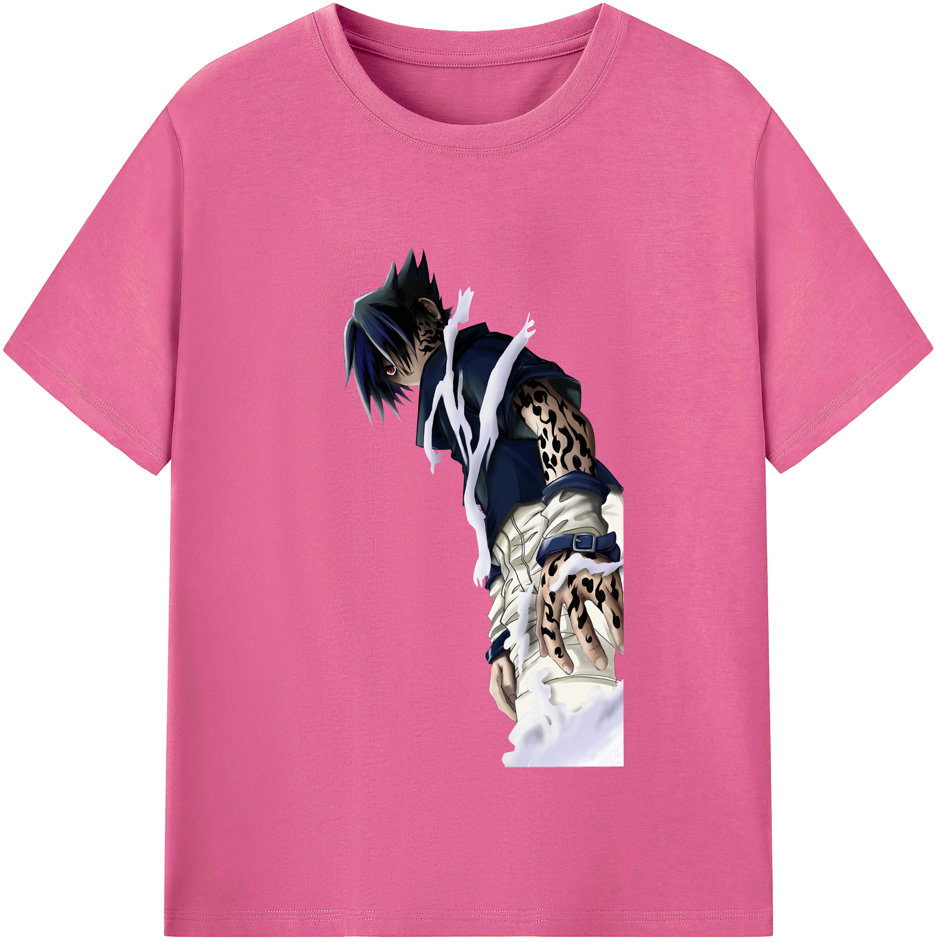 （画像用） NARUTO -ナルト- うちは サスケ Uchiha Sasuke レディースカジュアルプリントTシャツ（綿100％）