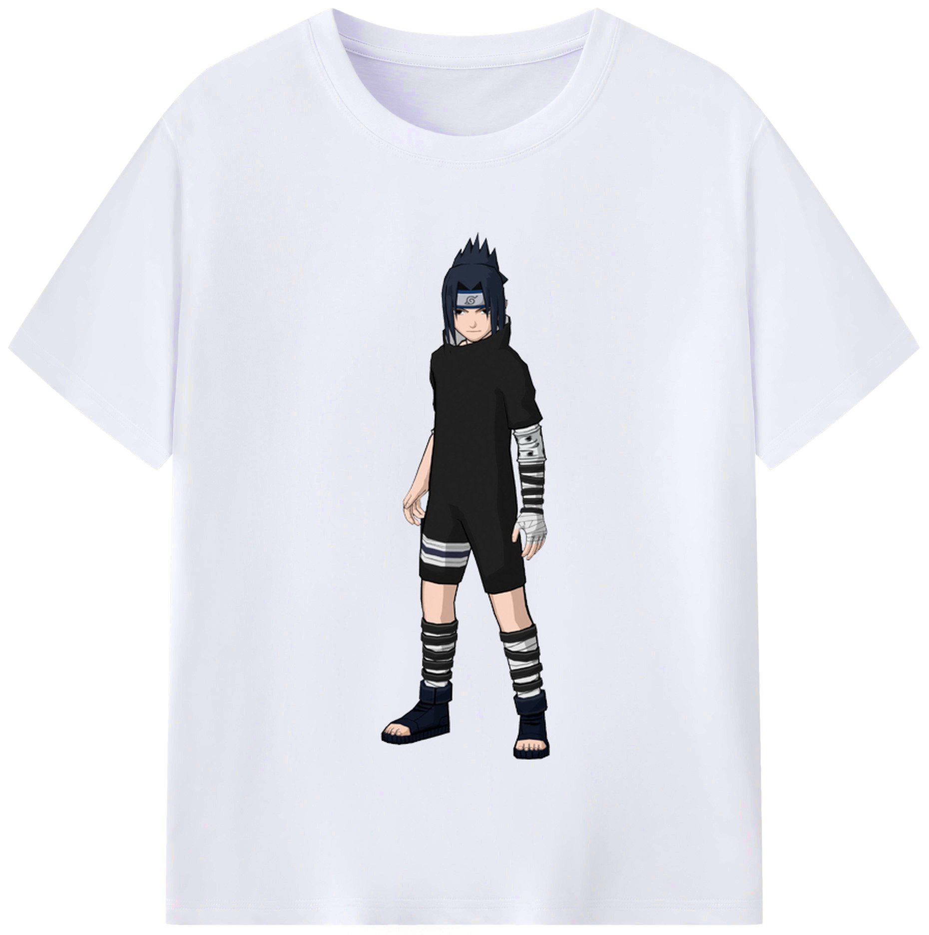（画像用） NARUTO -ナルト- うちは サスケ Uchiha Sasuke レディースカジュアルプリントTシャツ（綿100％）
