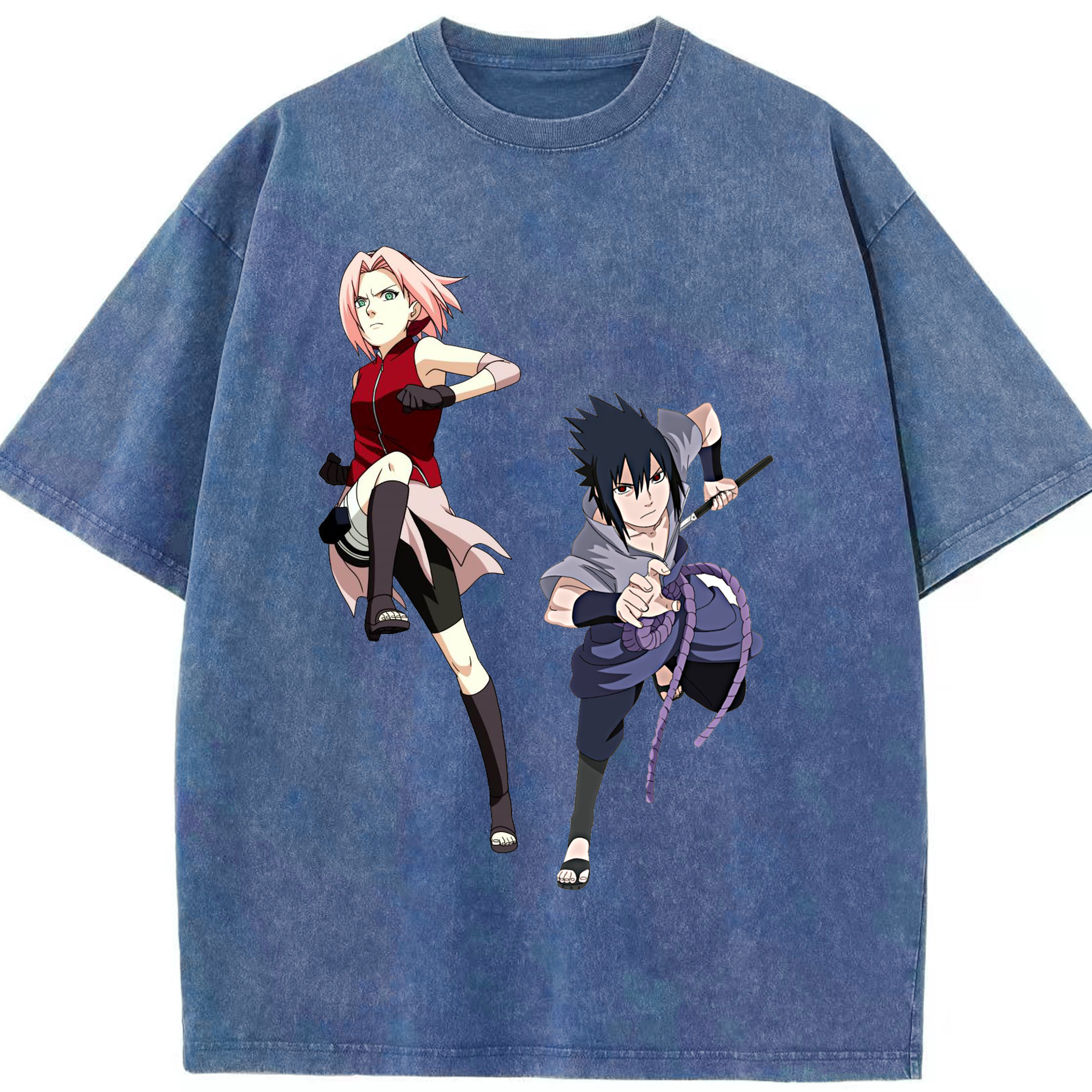 （画像用） NARUTO -ナルト- 春野サクラ Haruno Sakura 綿100% ヴィンテージ風 半袖Tシャツ（フロントプリント）