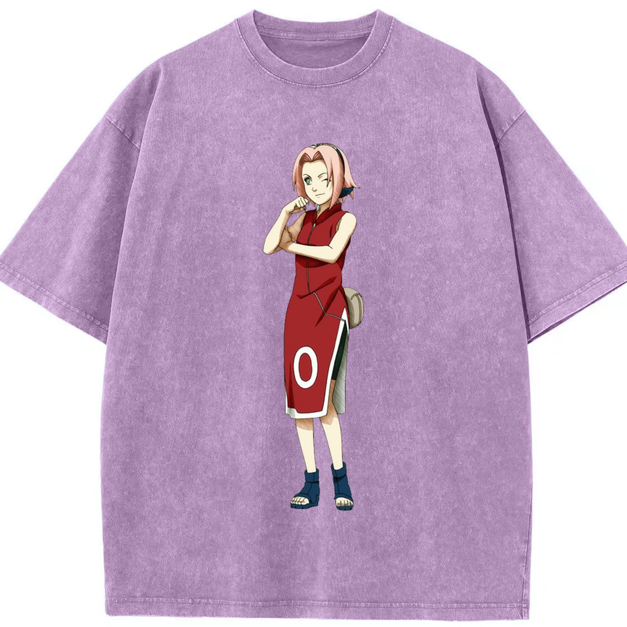 （画像用） NARUTO -ナルト- 春野サクラ Haruno Sakura 綿100% ヴィンテージ風 半袖Tシャツ（フロントプリント）