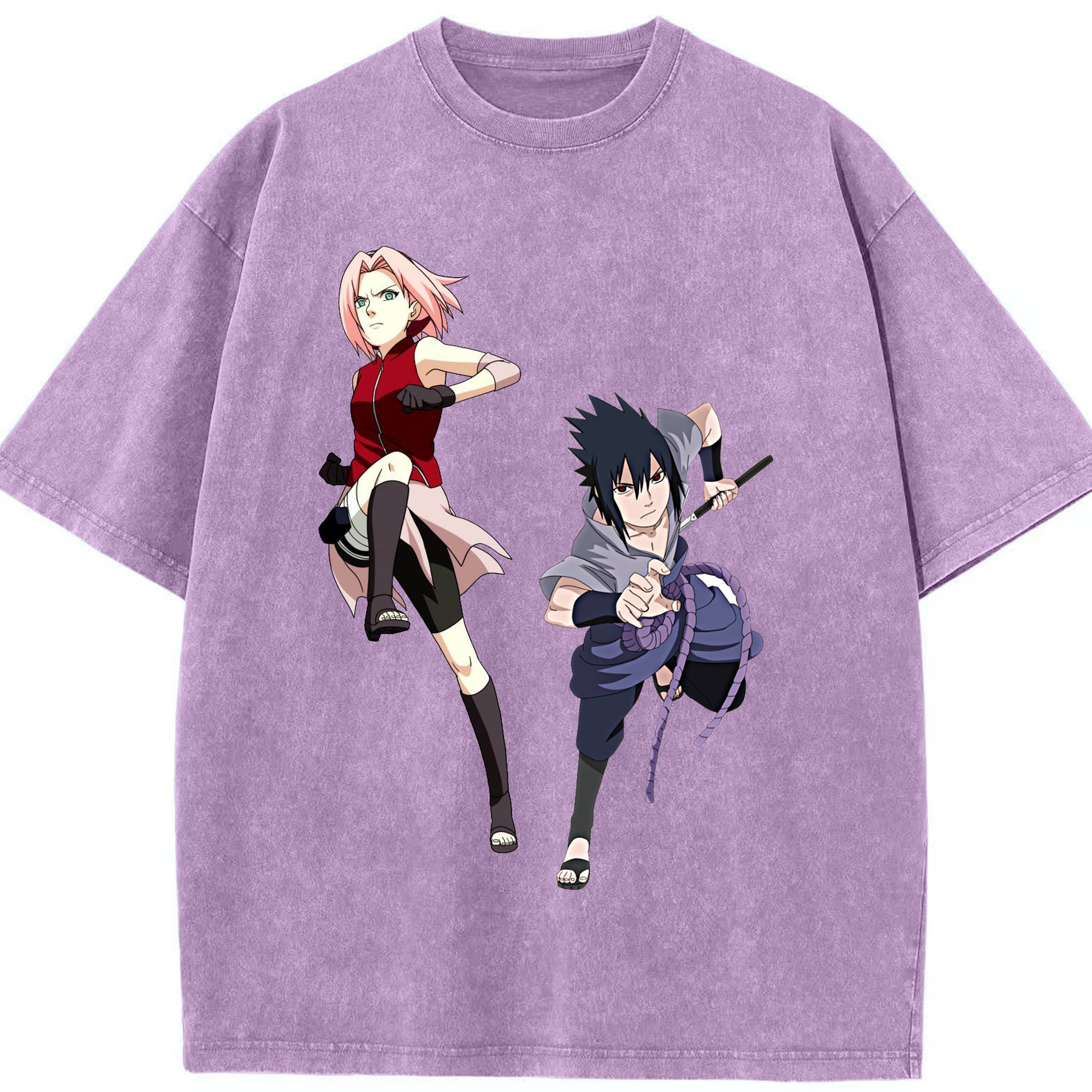 （画像用） NARUTO -ナルト- 春野サクラ Haruno Sakura 綿100% ヴィンテージ風 半袖Tシャツ（フロントプリント）