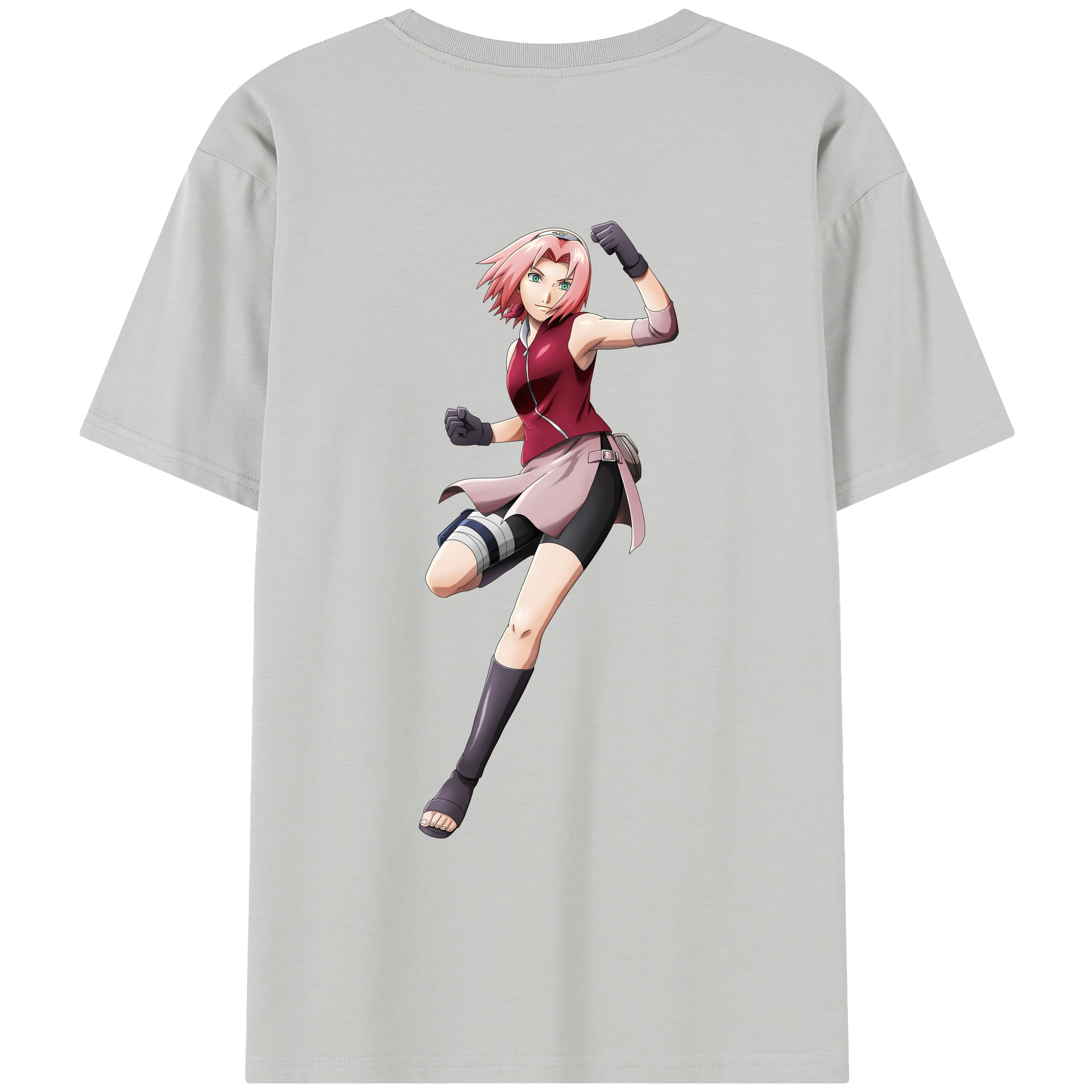 （画像用） NARUTO -ナルト- 春野サクラ Haruno Sakura レディース半袖Tシャツ(バックプリント)