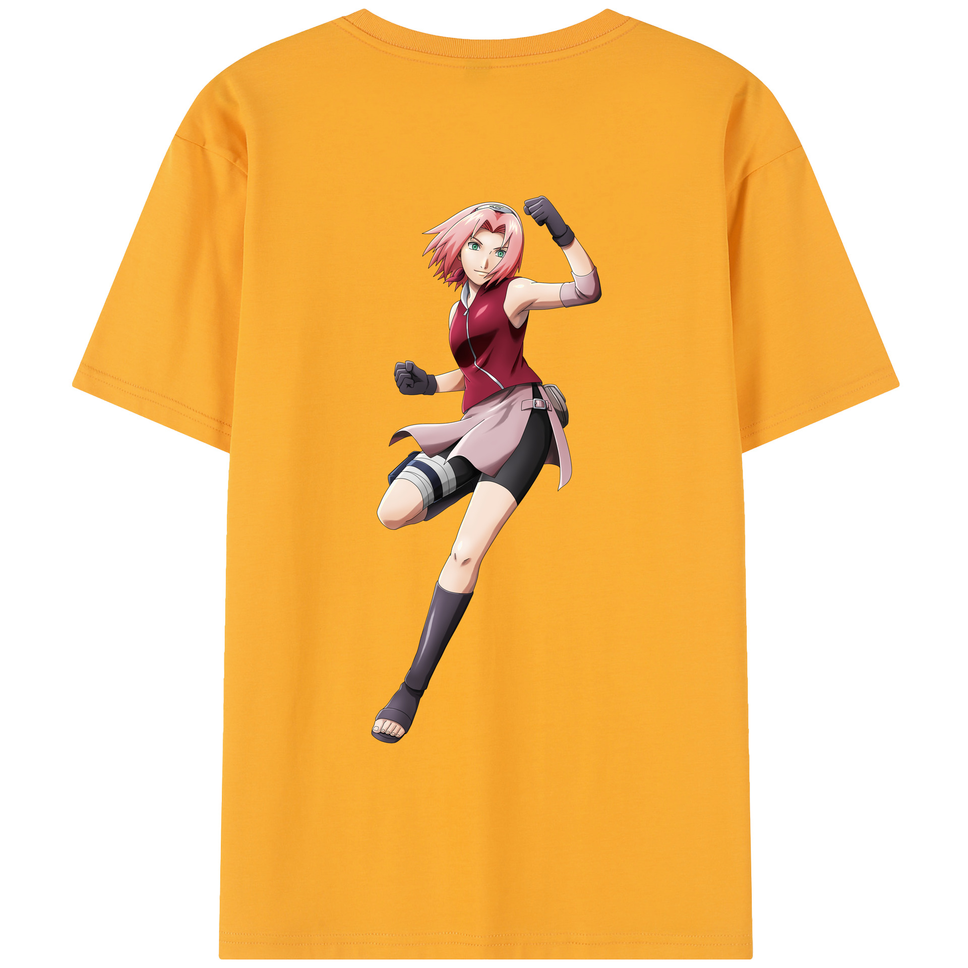（画像用） NARUTO -ナルト- 春野サクラ Haruno Sakura レディース半袖Tシャツ(バックプリント)