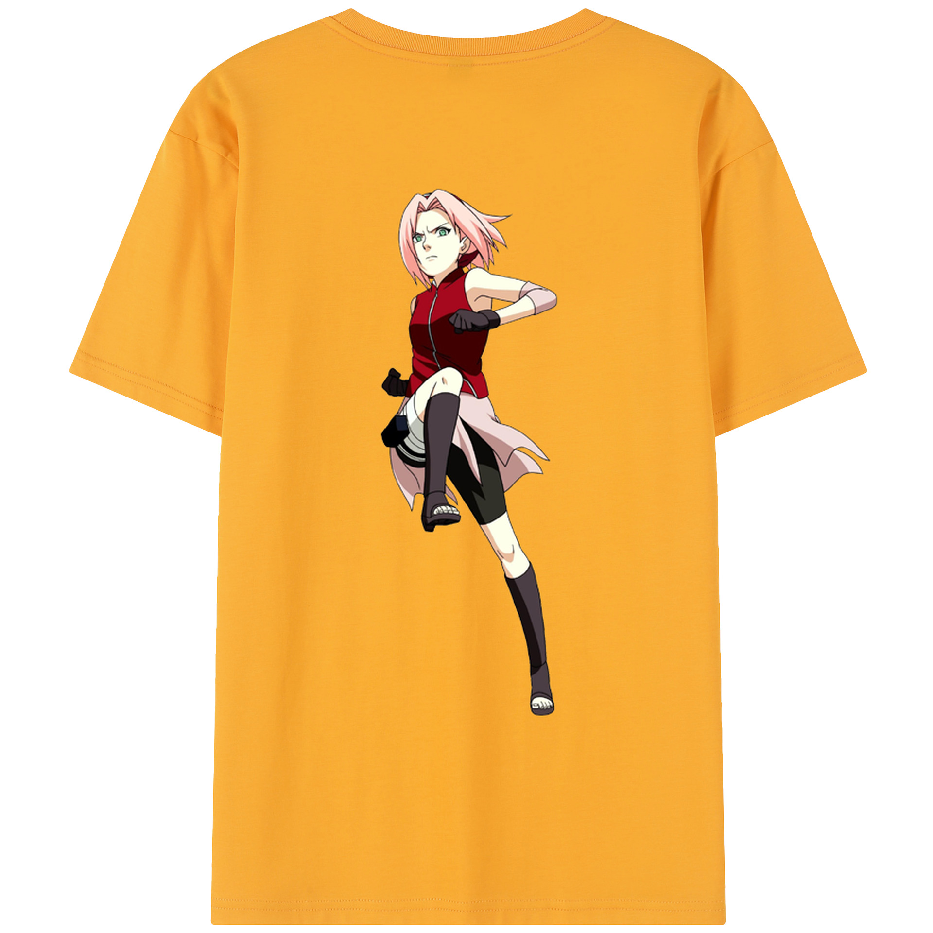 （画像用） NARUTO -ナルト- 春野サクラ Haruno Sakura レディース半袖Tシャツ(バックプリント)