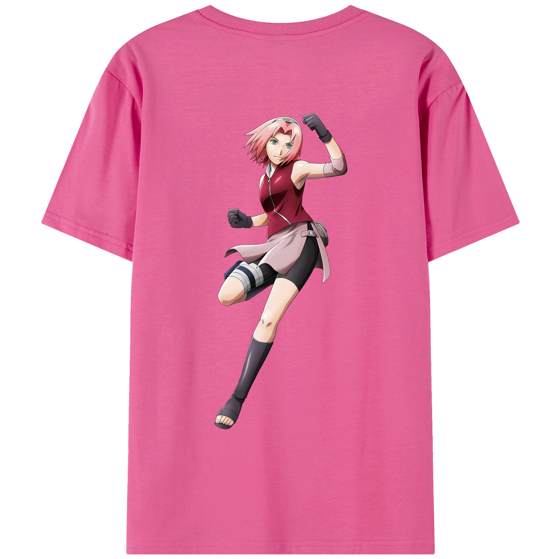 （画像用） NARUTO -ナルト- 春野サクラ Haruno Sakura レディース半袖Tシャツ(バックプリント)