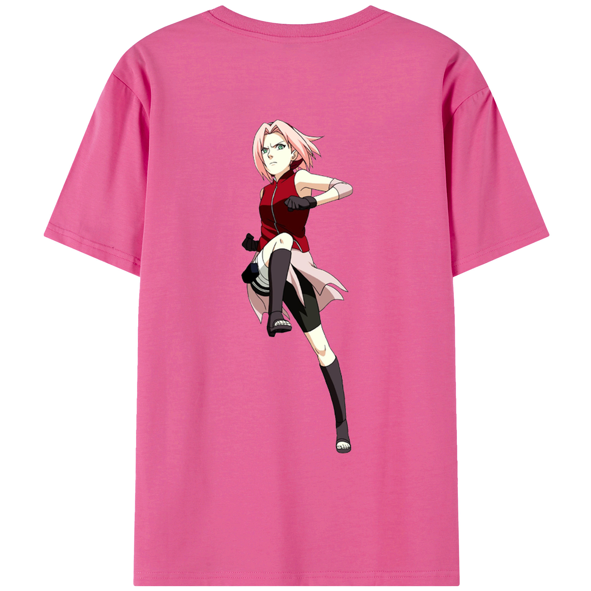 （画像用） NARUTO -ナルト- 春野サクラ Haruno Sakura レディース半袖Tシャツ(バックプリント)