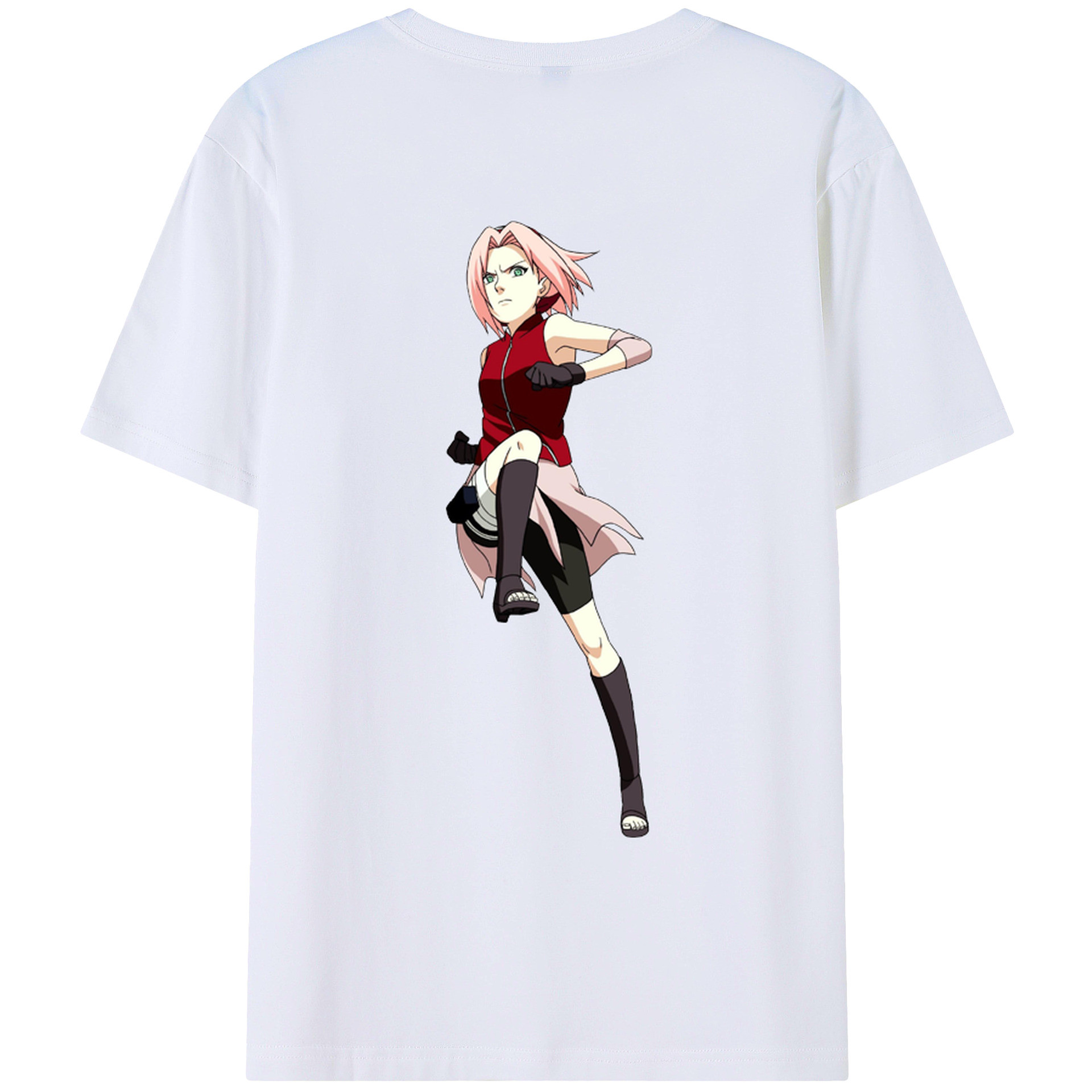 （画像用） NARUTO -ナルト- 春野サクラ Haruno Sakura レディース半袖Tシャツ(バックプリント)
