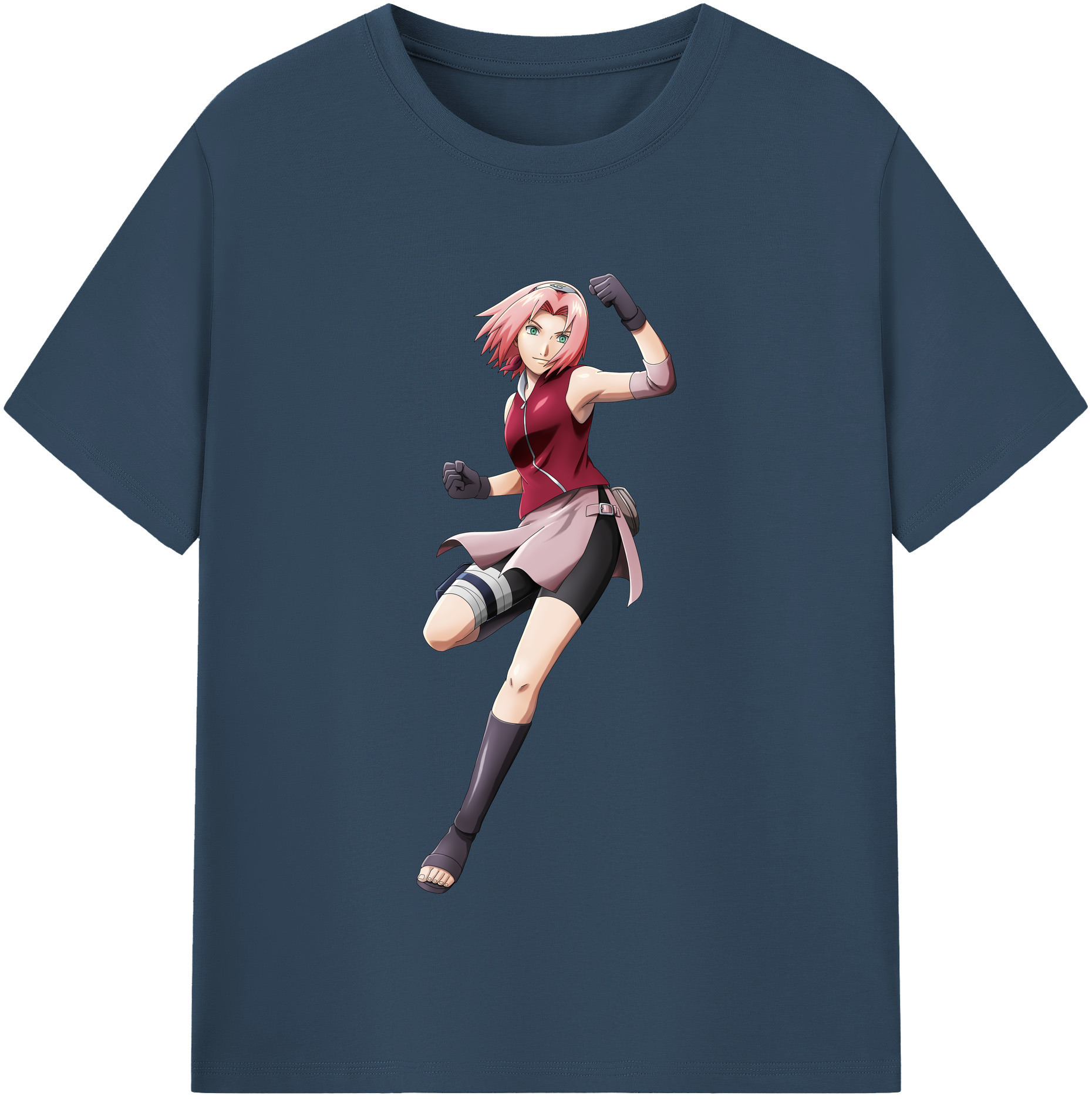 （画像用） NARUTO -ナルト- 春野サクラ Haruno Sakura レディースカジュアルプリントTシャツ（綿100％）