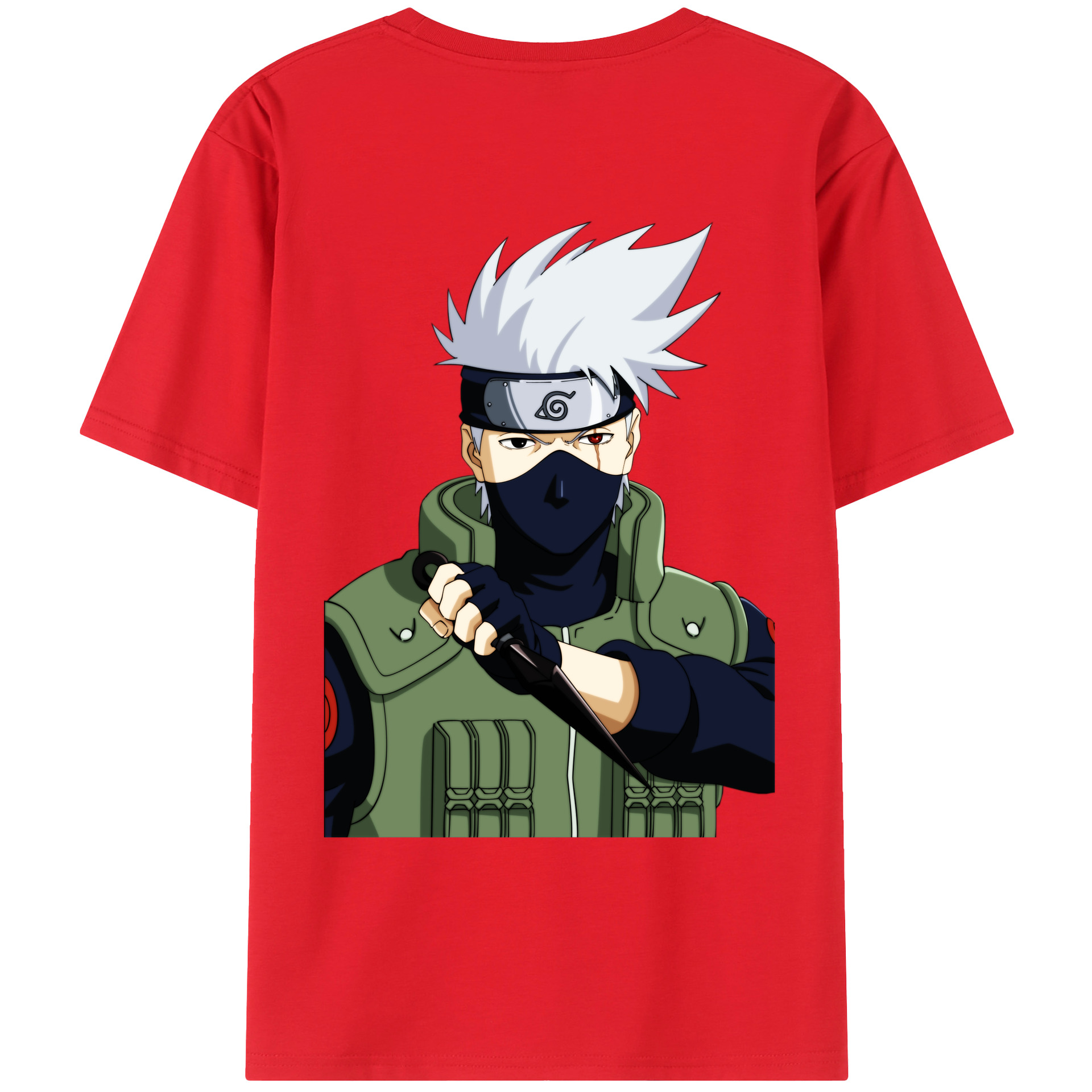 （画像用） NARUTO -ナルト- はたけ カカシ Hatake Kakashi レディース半袖Tシャツ(バックプリント)