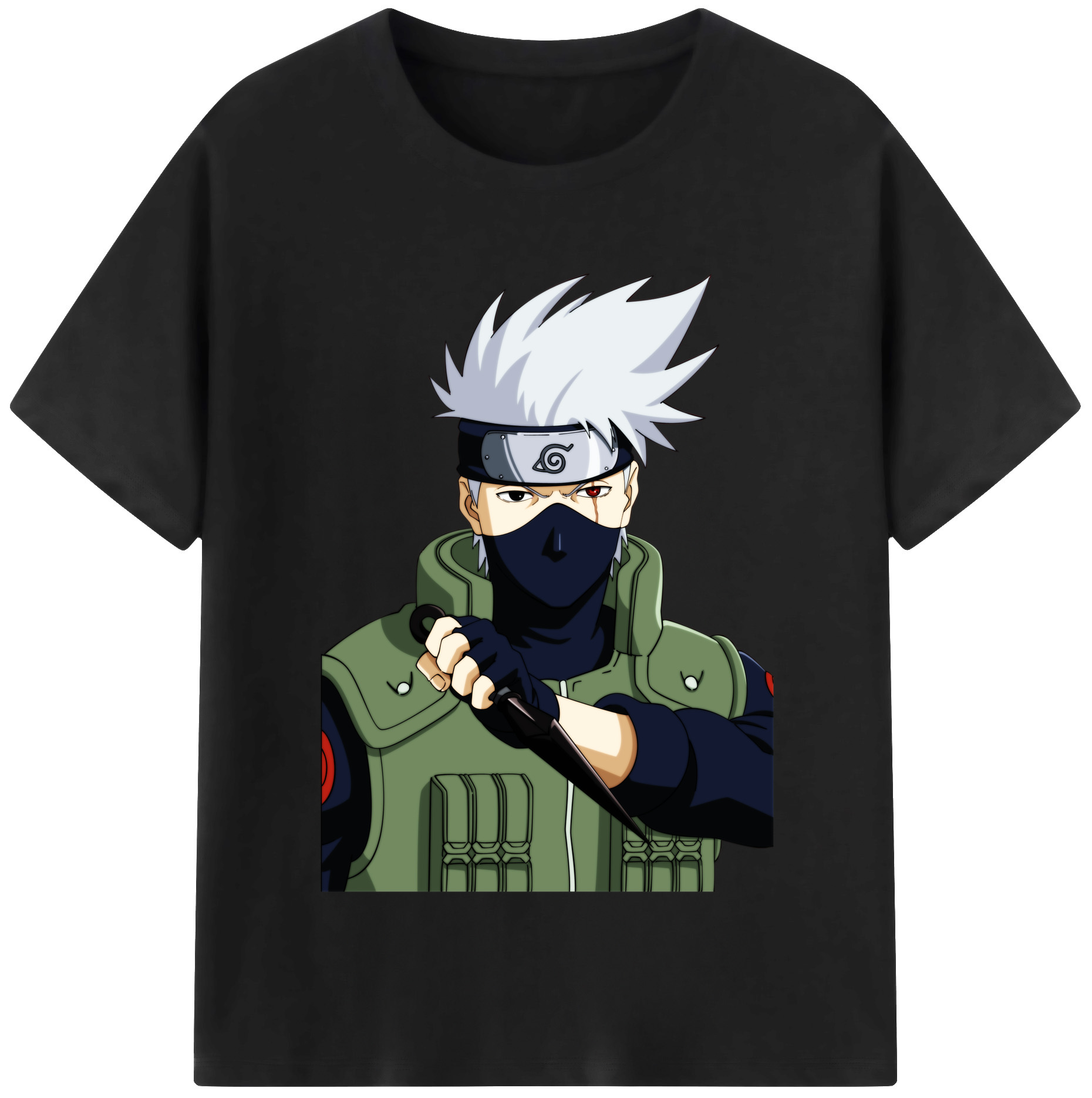 （画像用） NARUTO -ナルト- はたけ カカシ Hatake Kakashi レディースカジュアルプリントTシャツ（綿100％）