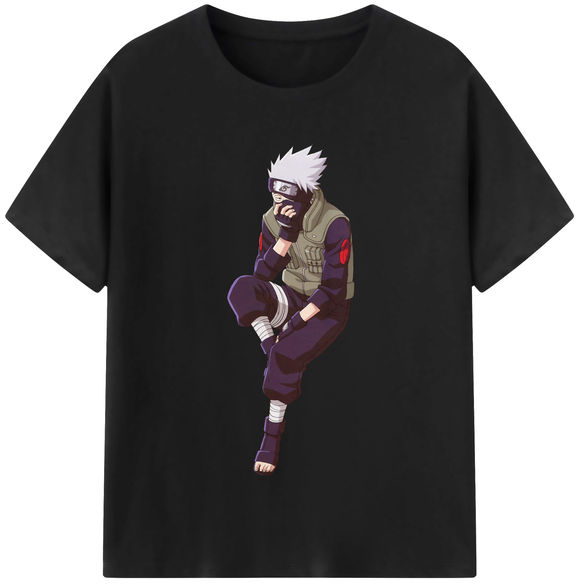 （画像用） NARUTO -ナルト- はたけ カカシ Hatake Kakashi レディースカジュアルプリントTシャツ（綿100％）