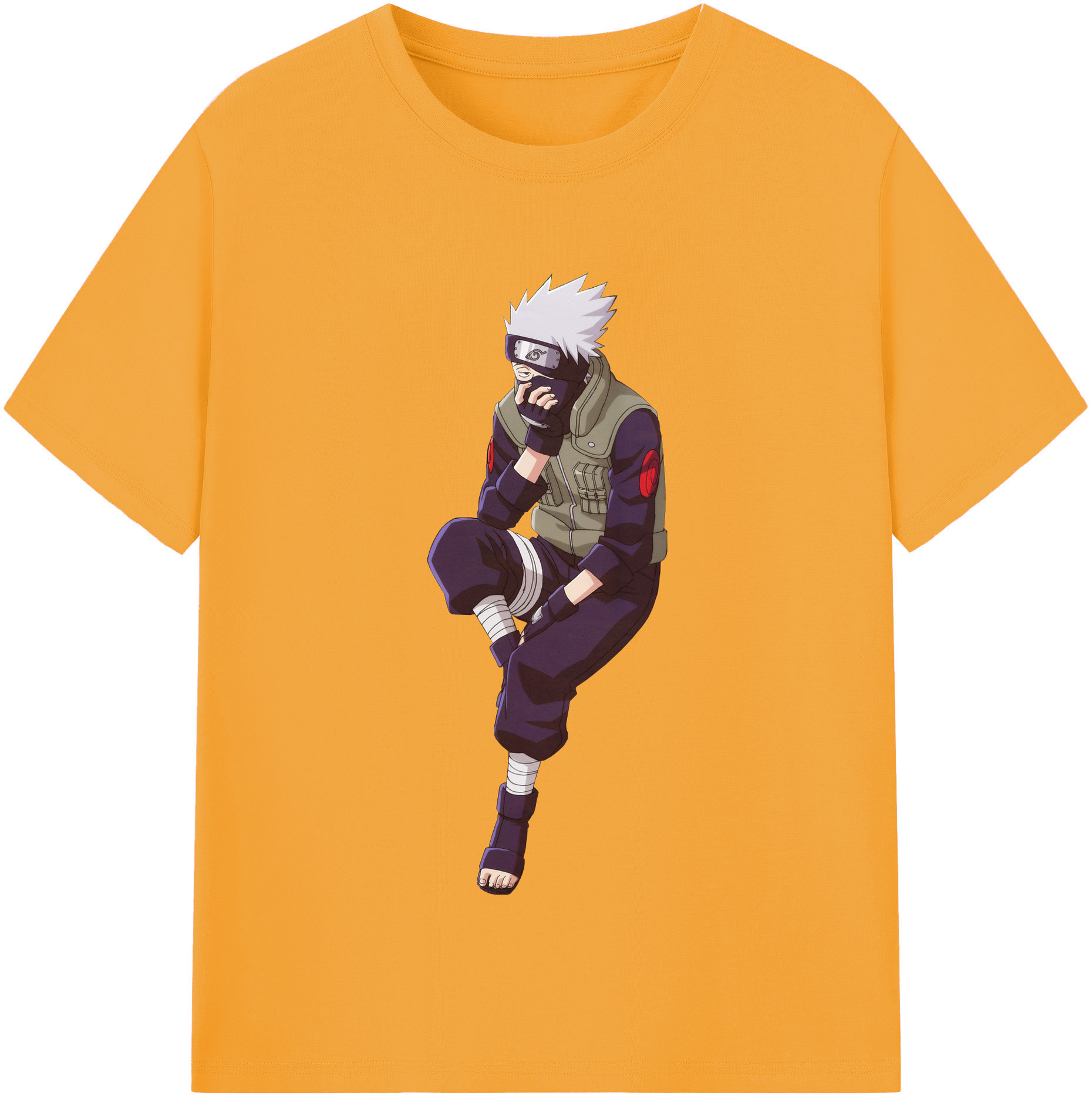 （画像用） NARUTO -ナルト- はたけ カカシ Hatake Kakashi レディースカジュアルプリントTシャツ（綿100％）