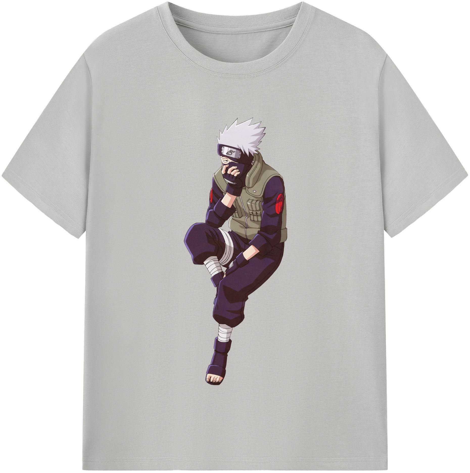 （画像用） NARUTO -ナルト- はたけ カカシ Hatake Kakashi レディースカジュアルプリントTシャツ（綿100％）