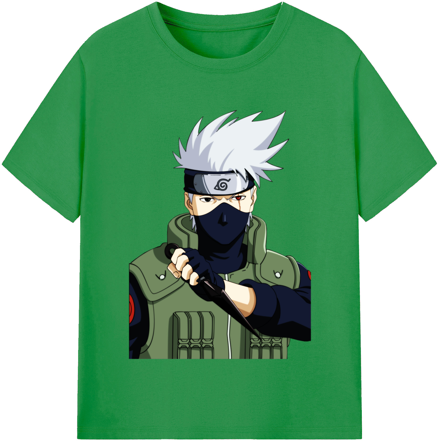 （画像用） NARUTO -ナルト- はたけ カカシ Hatake Kakashi レディースカジュアルプリントTシャツ（綿100％）