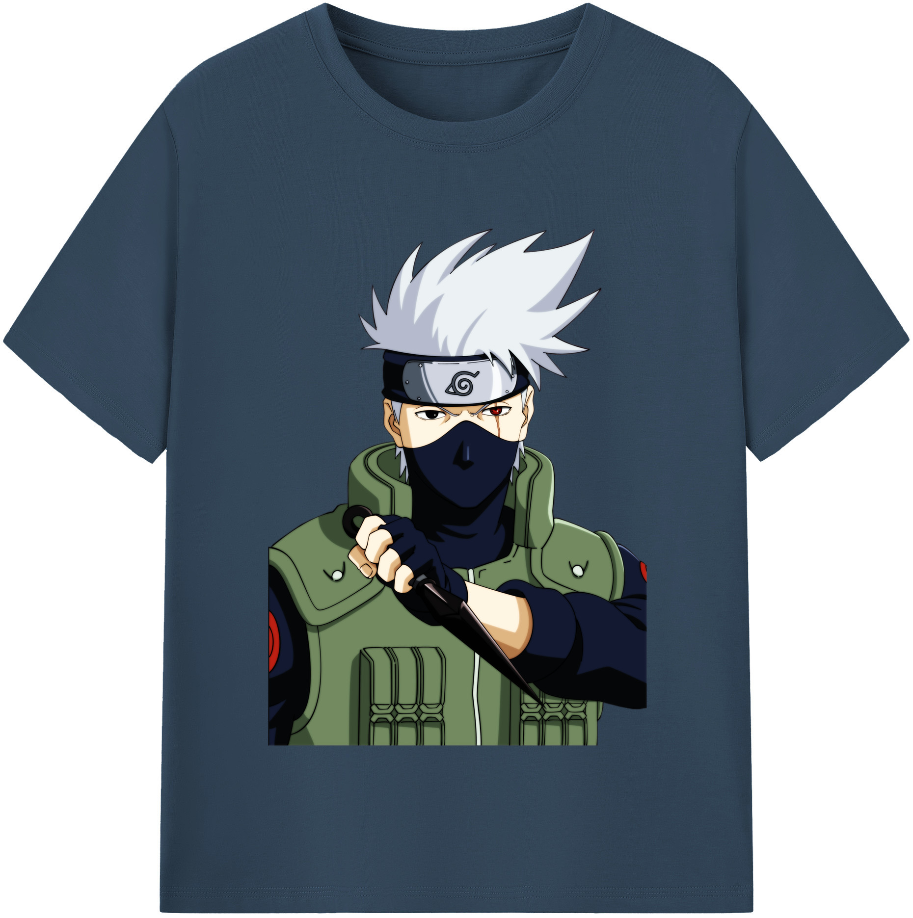 （画像用） NARUTO -ナルト- はたけ カカシ Hatake Kakashi レディースカジュアルプリントTシャツ（綿100％）