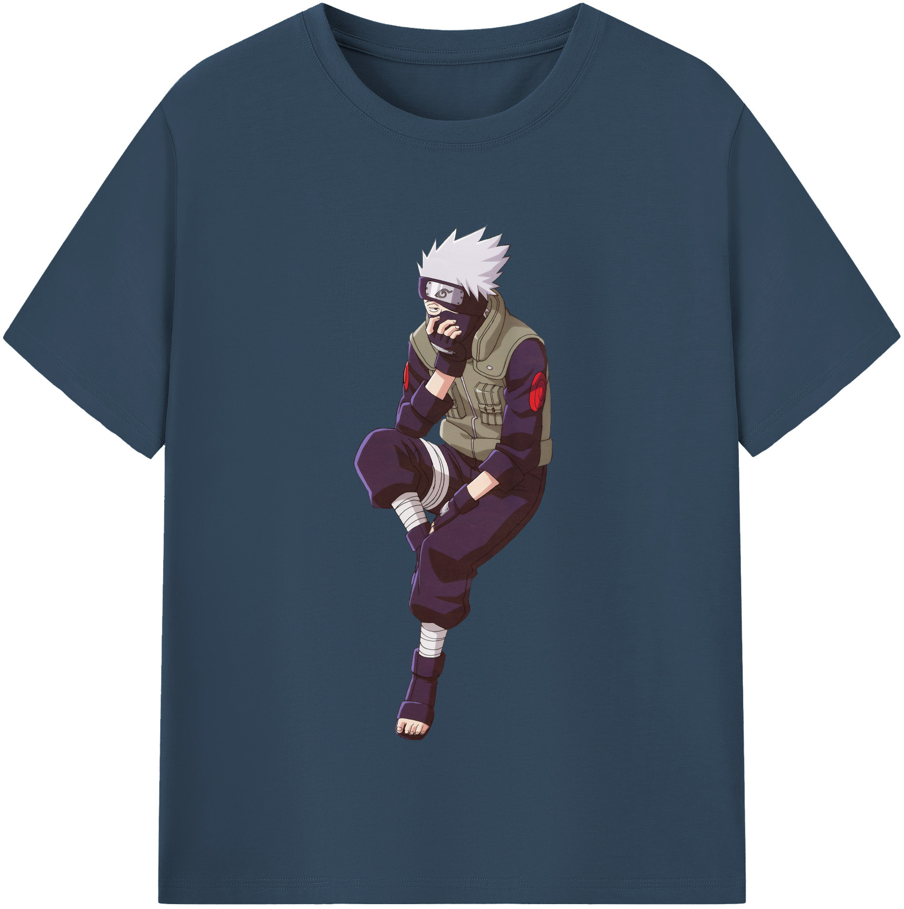 （画像用） NARUTO -ナルト- はたけ カカシ Hatake Kakashi レディースカジュアルプリントTシャツ（綿100％）