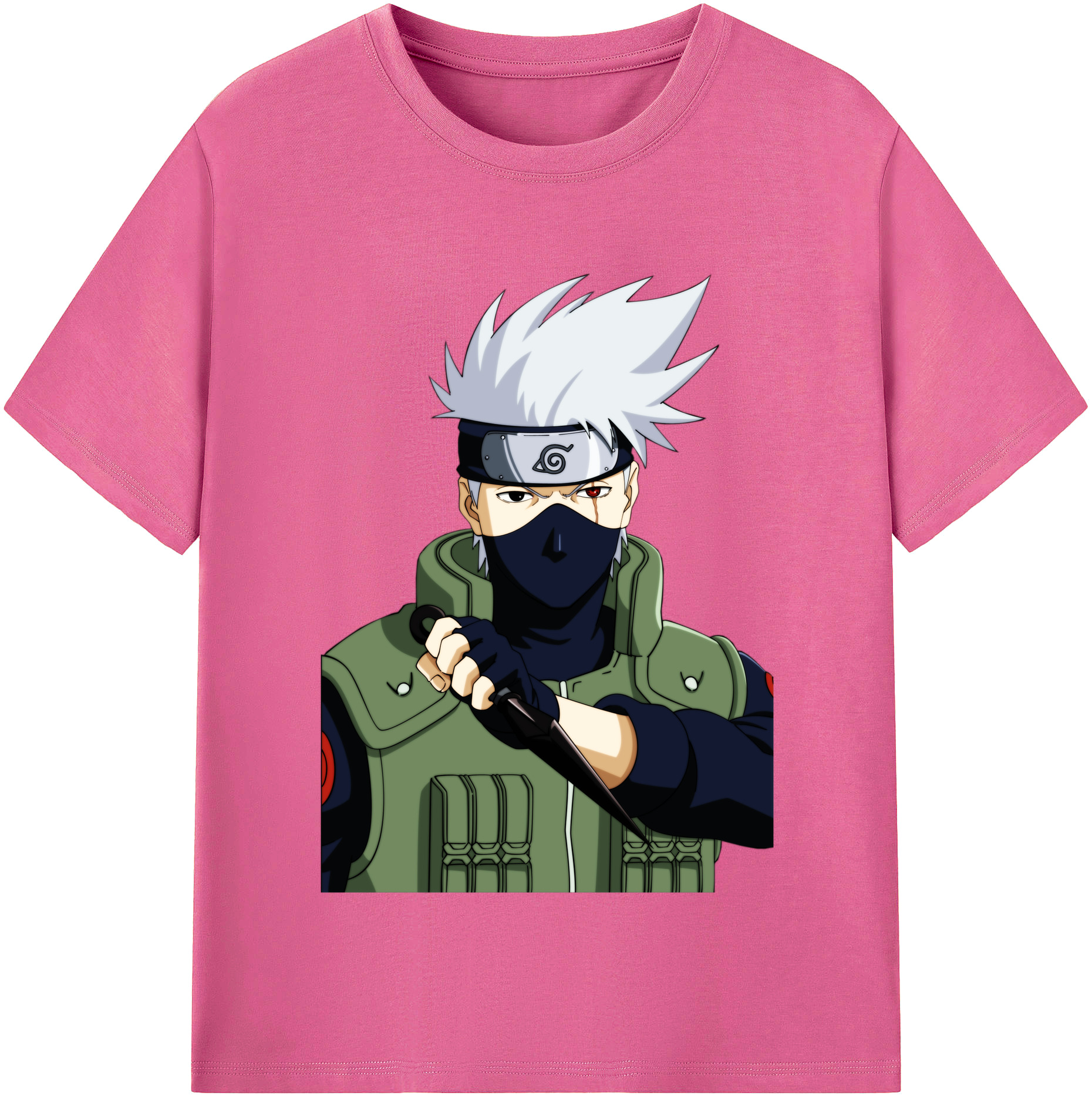 （画像用） NARUTO -ナルト- はたけ カカシ Hatake Kakashi レディースカジュアルプリントTシャツ（綿100％）