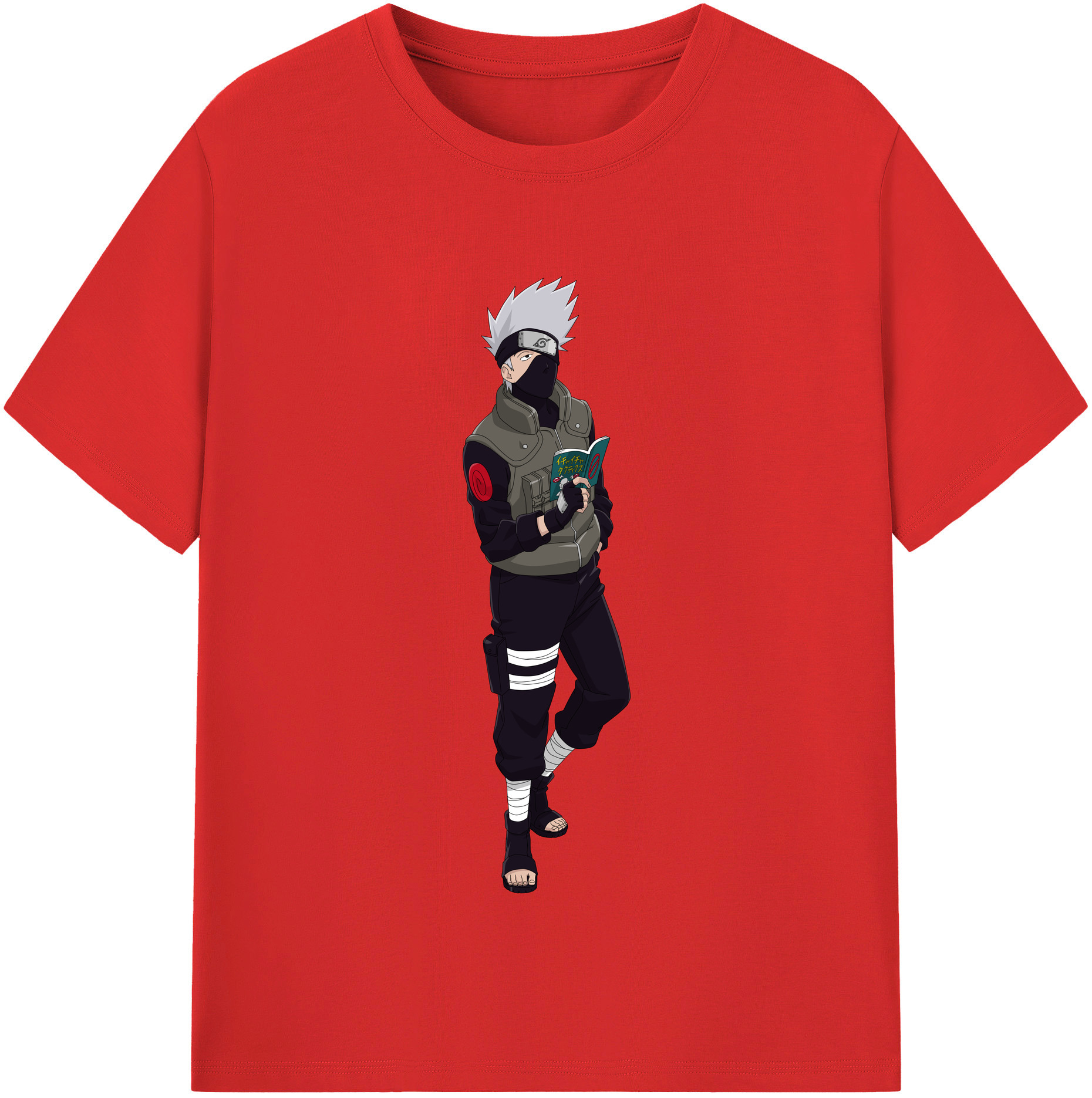 （画像用） NARUTO -ナルト- はたけ カカシ Hatake Kakashi レディースカジュアルプリントTシャツ（綿100％）