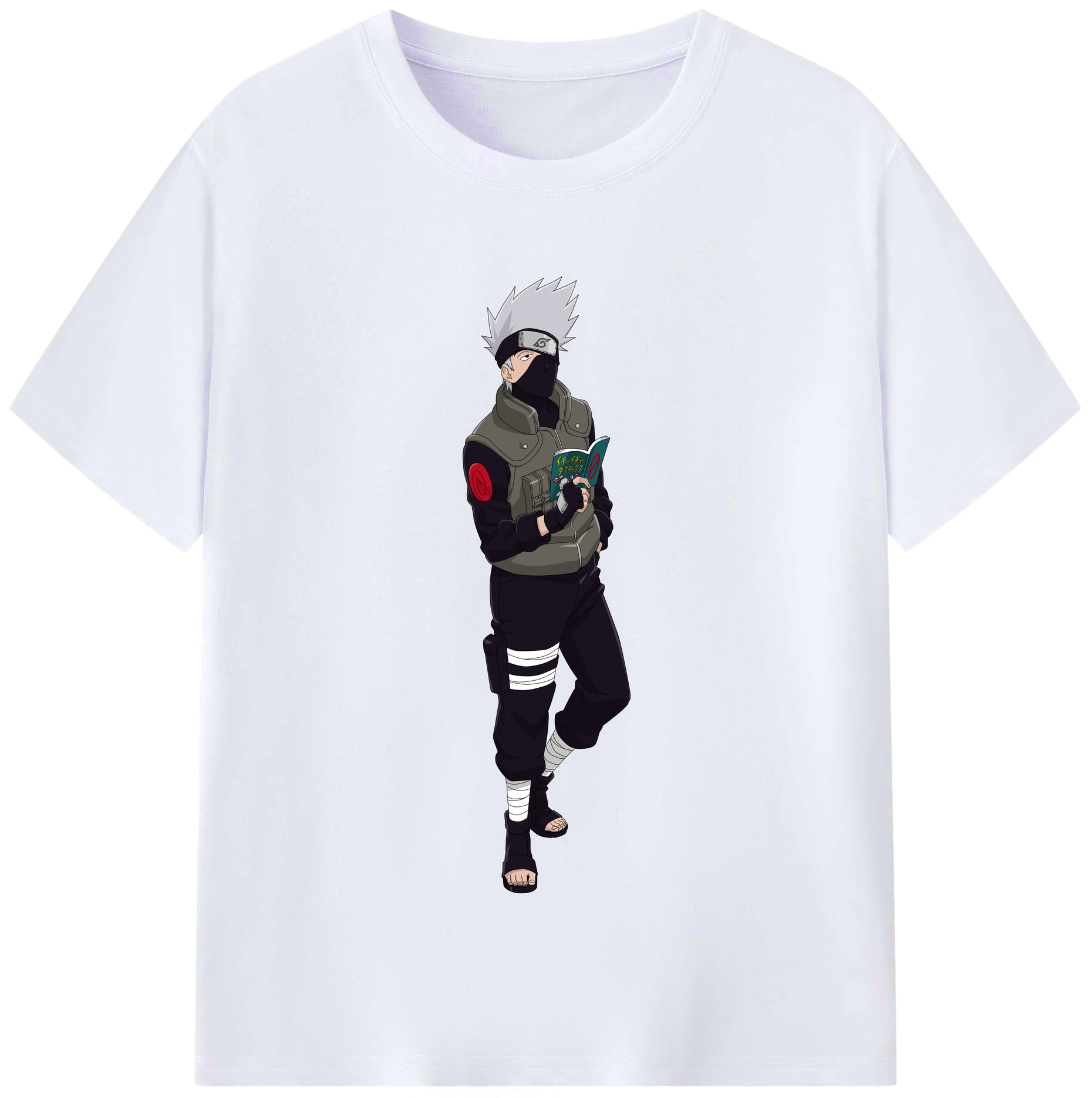 （画像用） NARUTO -ナルト- はたけ カカシ Hatake Kakashi レディースカジュアルプリントTシャツ（綿100％）