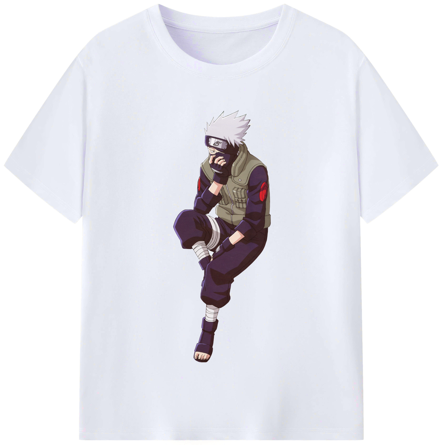 （画像用） NARUTO -ナルト- はたけ カカシ Hatake Kakashi レディースカジュアルプリントTシャツ（綿100％）