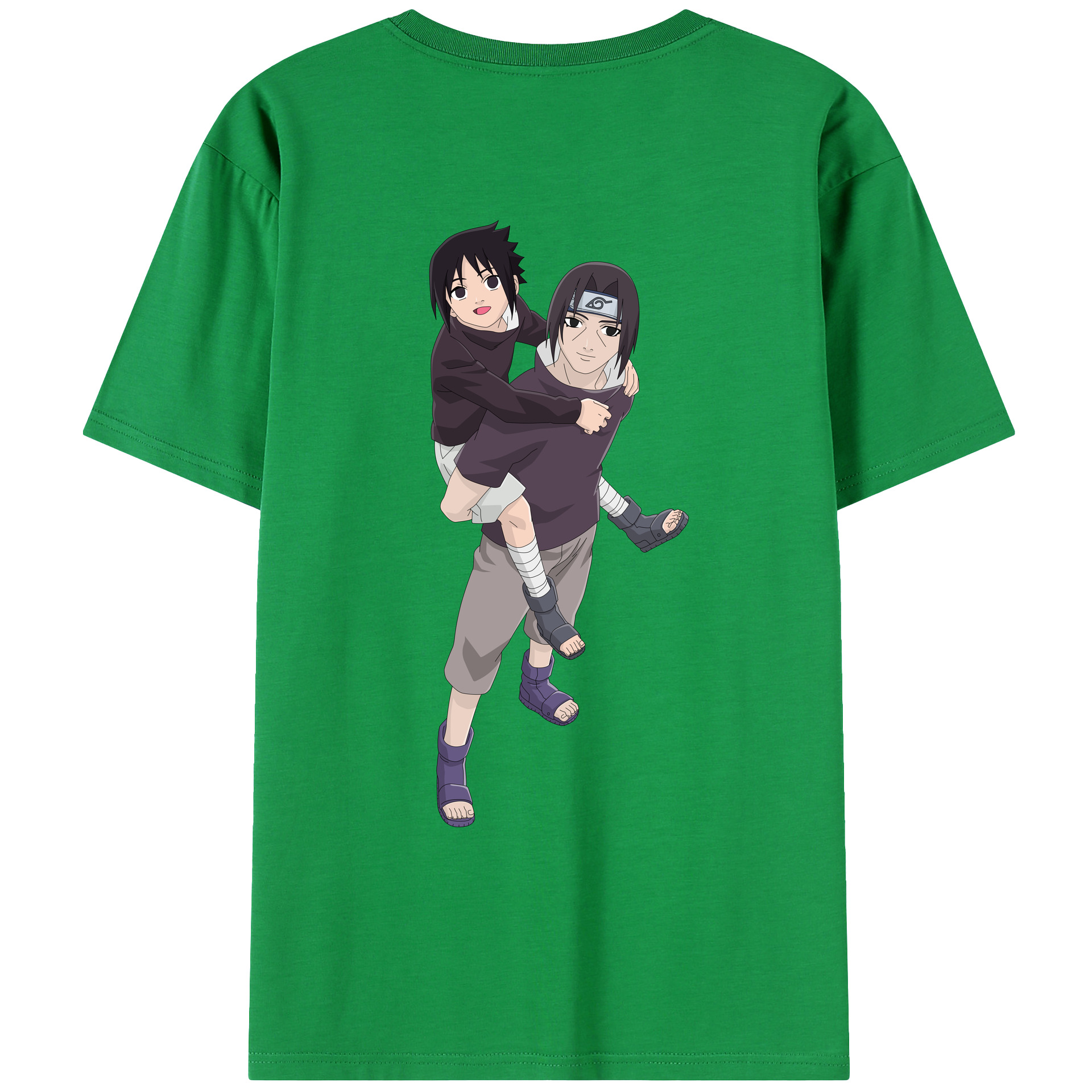 （画像用） NARUTO -ナルト- うちは イタチ Uchiha Itachi 綿100％ メンズ半袖Tシャツ（バックプリント） 通気性