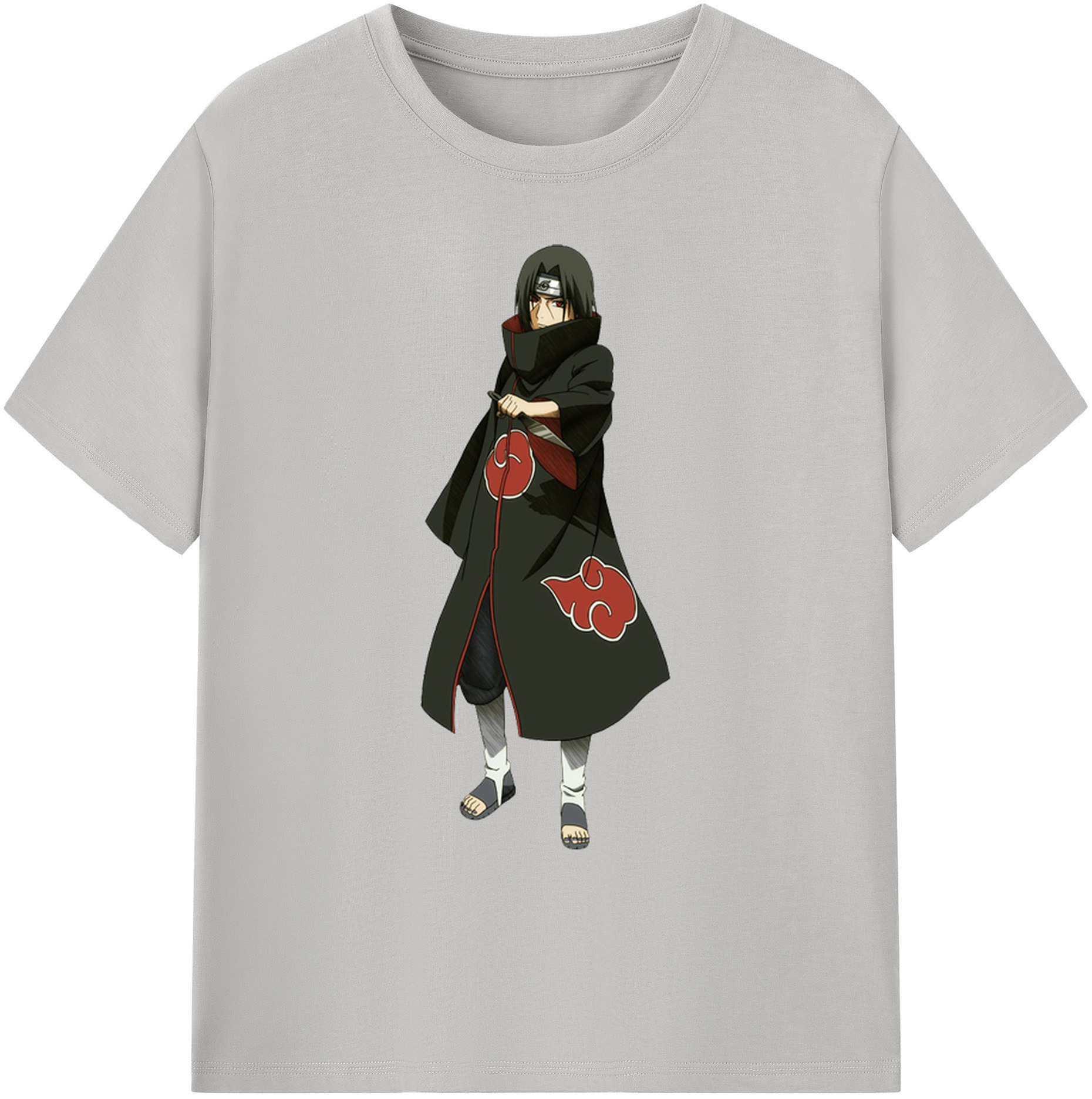 （画像用） NARUTO -ナルト- うちは イタチ Uchiha Itachi 綿100％ メンズ半袖Tシャツ｜肌触りやわらか＆通気性