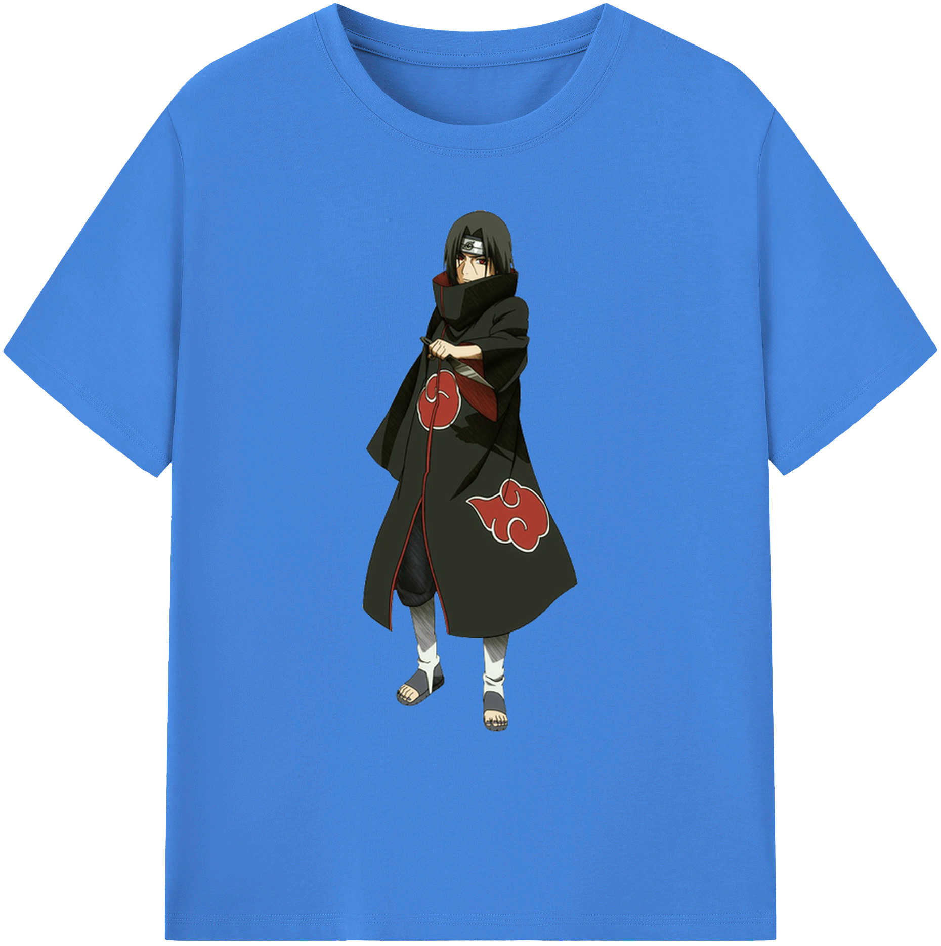 （画像用） NARUTO -ナルト- うちは イタチ Uchiha Itachi 綿100％ メンズ半袖Tシャツ｜肌触りやわらか＆通気性