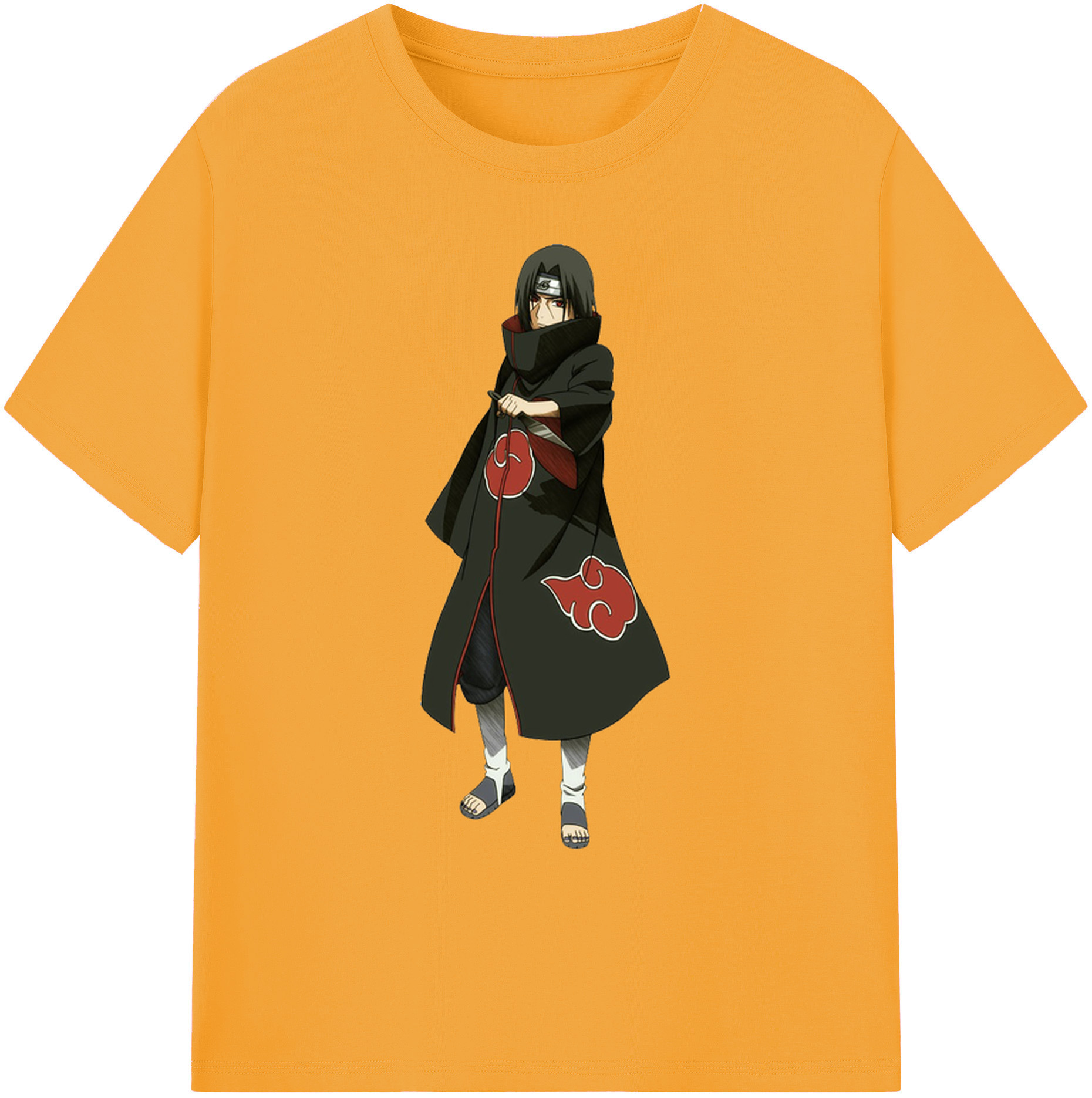 （画像用） NARUTO -ナルト- うちは イタチ Uchiha Itachi 綿100％ メンズ半袖Tシャツ｜肌触りやわらか＆通気性