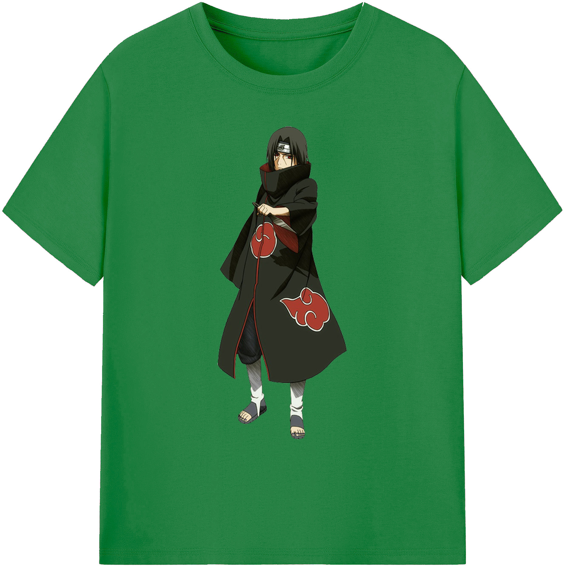（画像用） NARUTO -ナルト- うちは イタチ Uchiha Itachi 綿100％ メンズ半袖Tシャツ｜肌触りやわらか＆通気性