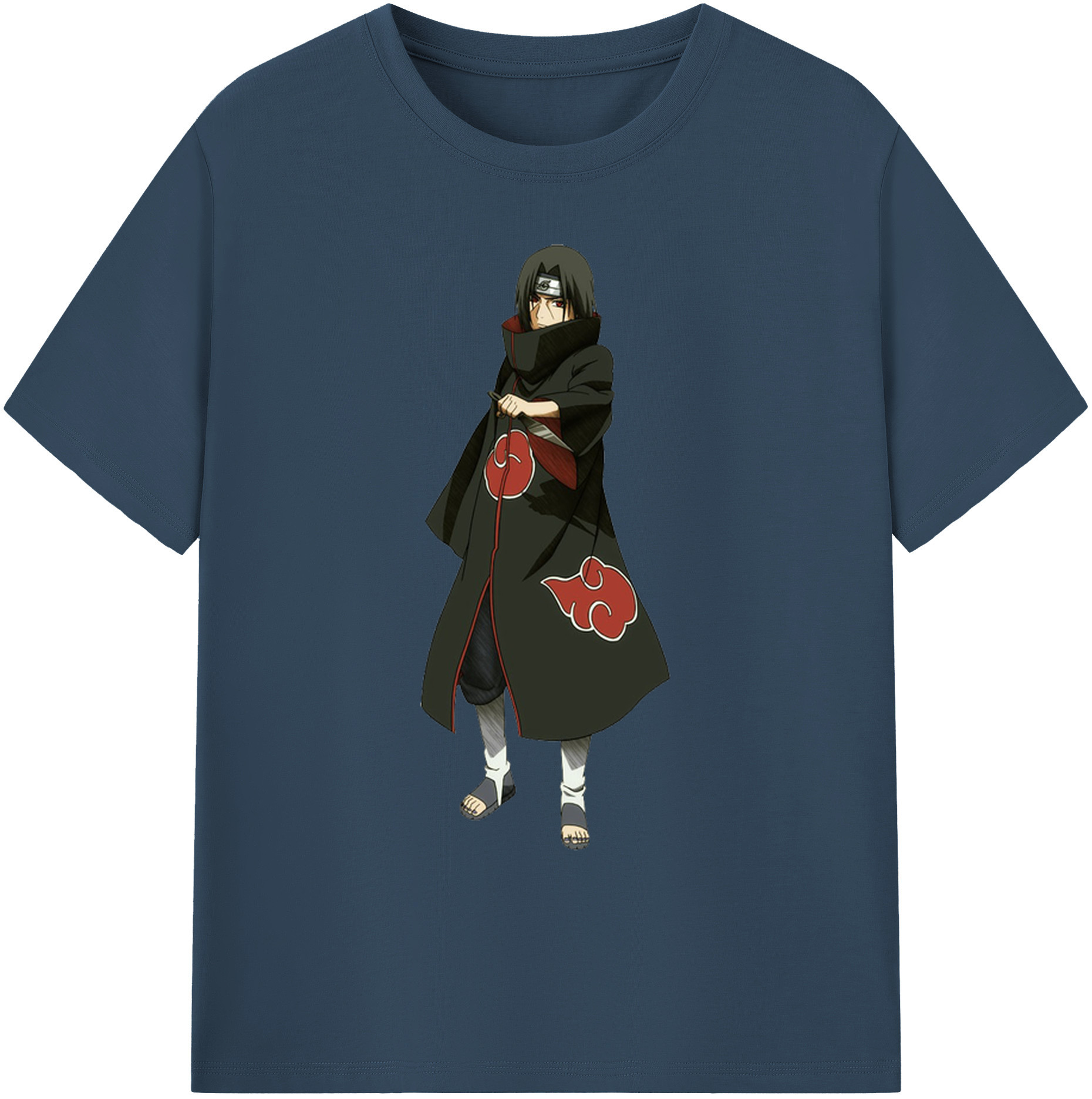 （画像用） NARUTO -ナルト- うちは イタチ Uchiha Itachi 綿100％ メンズ半袖Tシャツ｜肌触りやわらか＆通気性