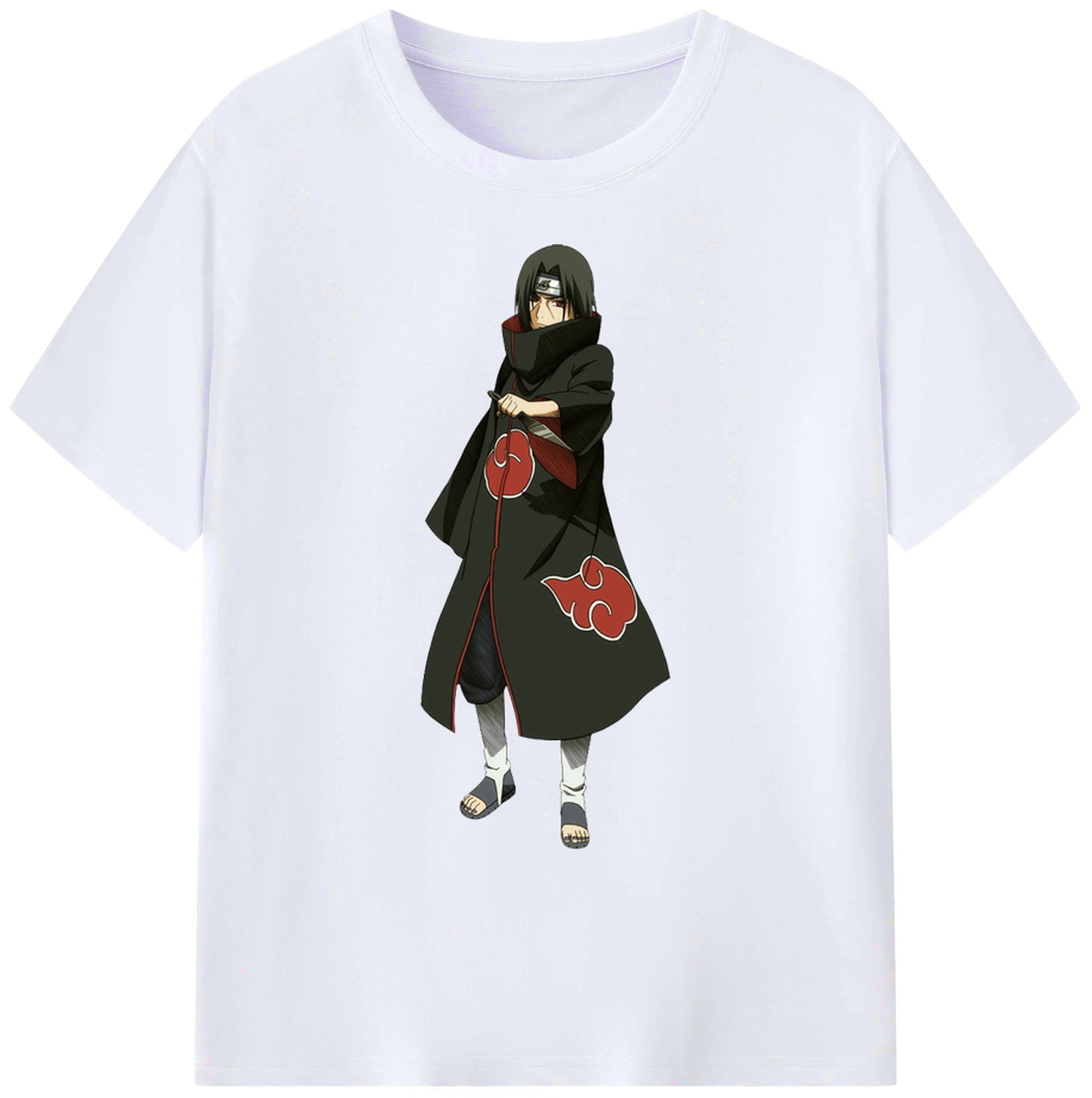 （画像用） NARUTO -ナルト- うちは イタチ Uchiha Itachi 綿100％ メンズ半袖Tシャツ｜肌触りやわらか＆通気性