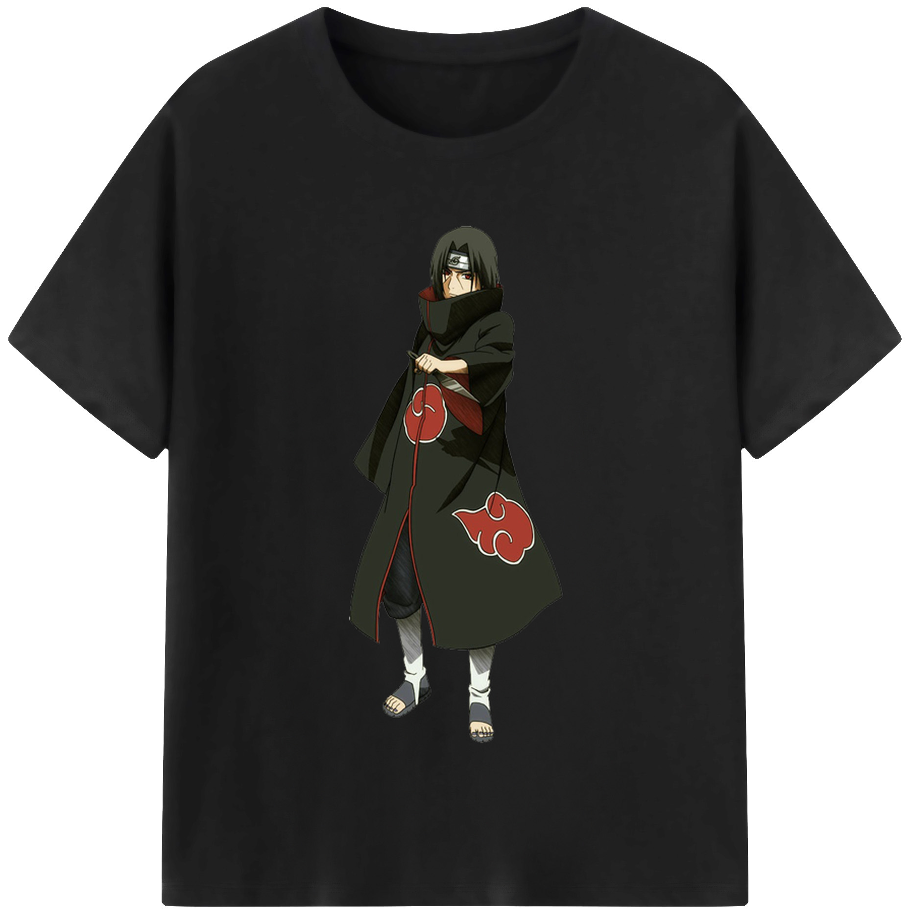 （画像用） NARUTO -ナルト- うちは イタチ Uchiha Itachi レディースカジュアルプリントTシャツ（綿100％）