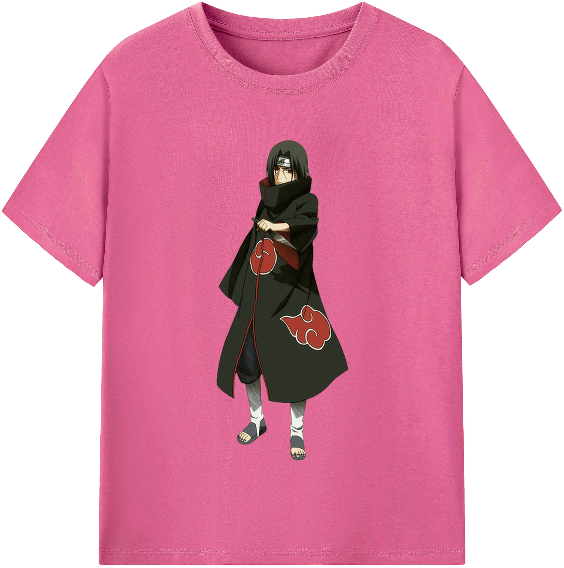 （画像用） NARUTO -ナルト- うちは イタチ Uchiha Itachi レディースカジュアルプリントTシャツ（綿100％）