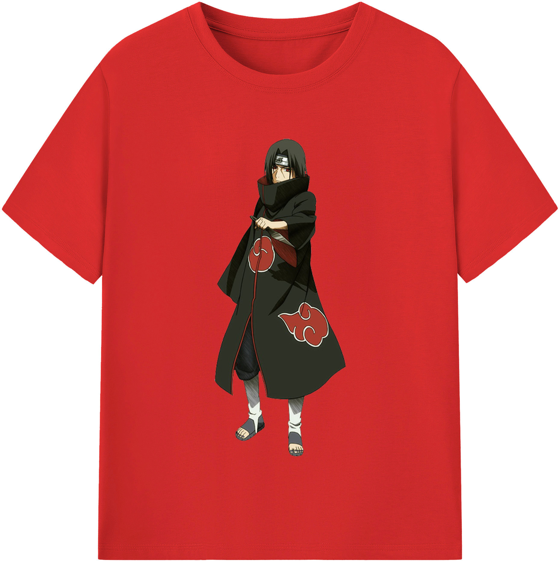 （画像用） NARUTO -ナルト- うちは イタチ Uchiha Itachi レディースカジュアルプリントTシャツ（綿100％）