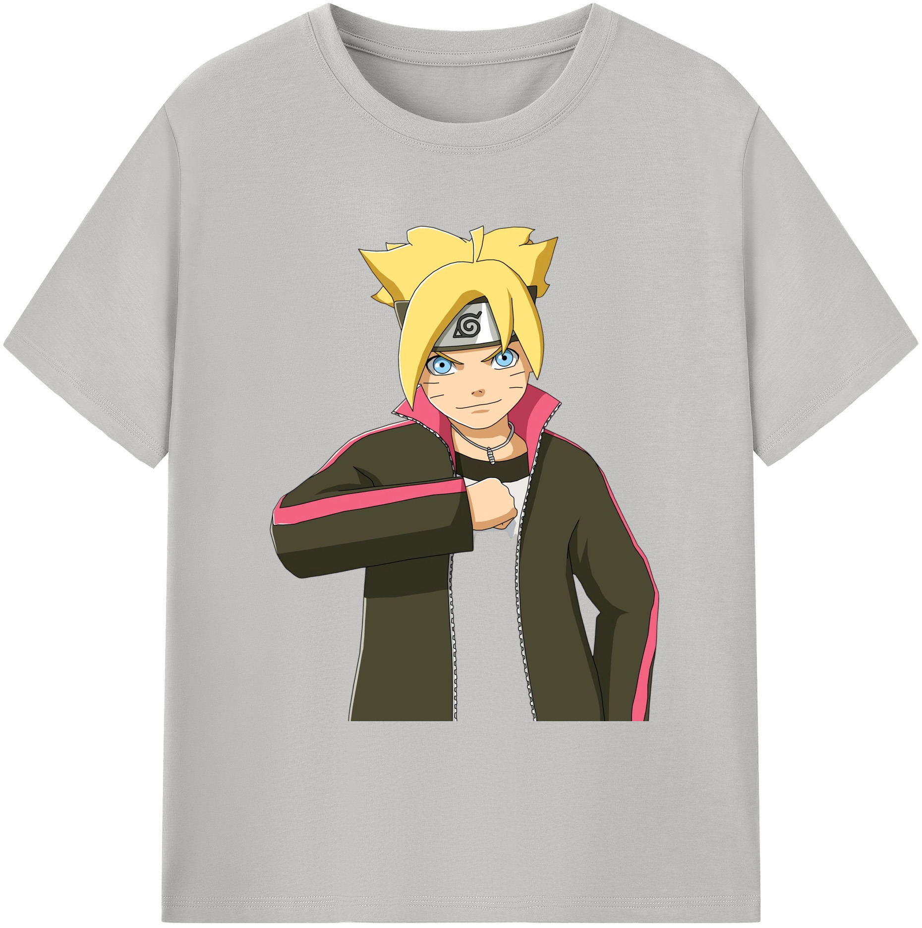 （画像用） NARUTO -ナルト- うずまき ボルト Uzumaki Boruto 綿100％ メンズ半袖Tシャツ｜肌触りやわらか＆通気性