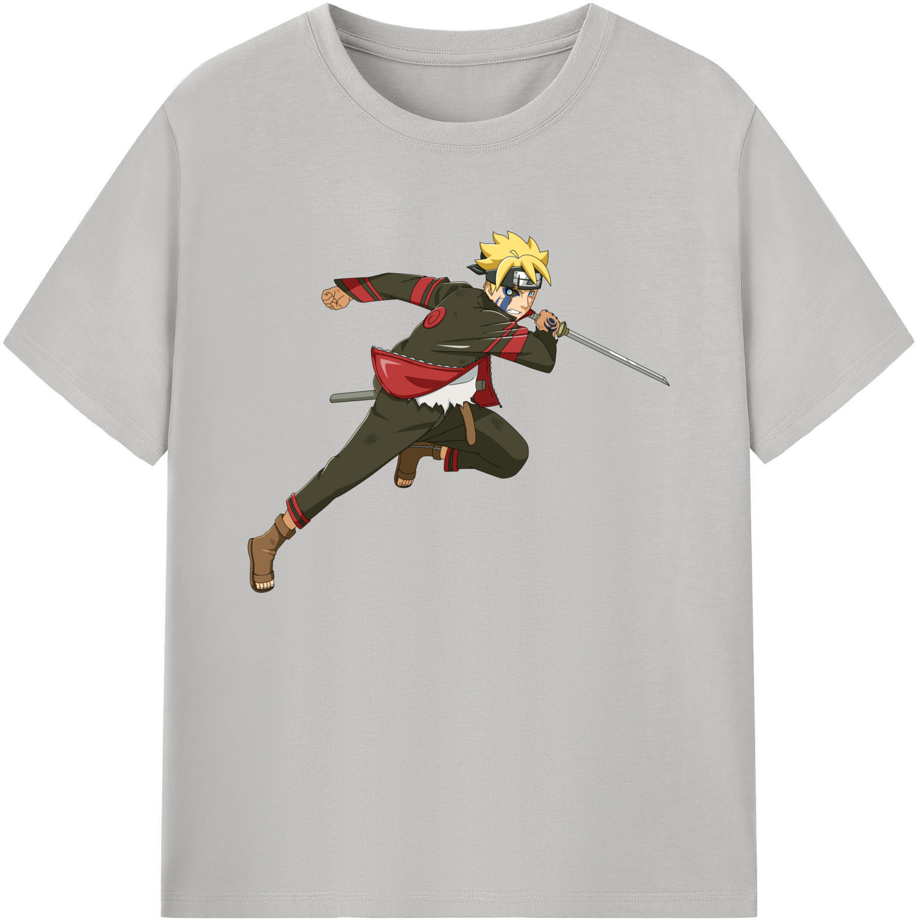 （画像用） NARUTO -ナルト- うずまき ボルト Uzumaki Boruto 綿100％ メンズ半袖Tシャツ｜肌触りやわらか＆通気性