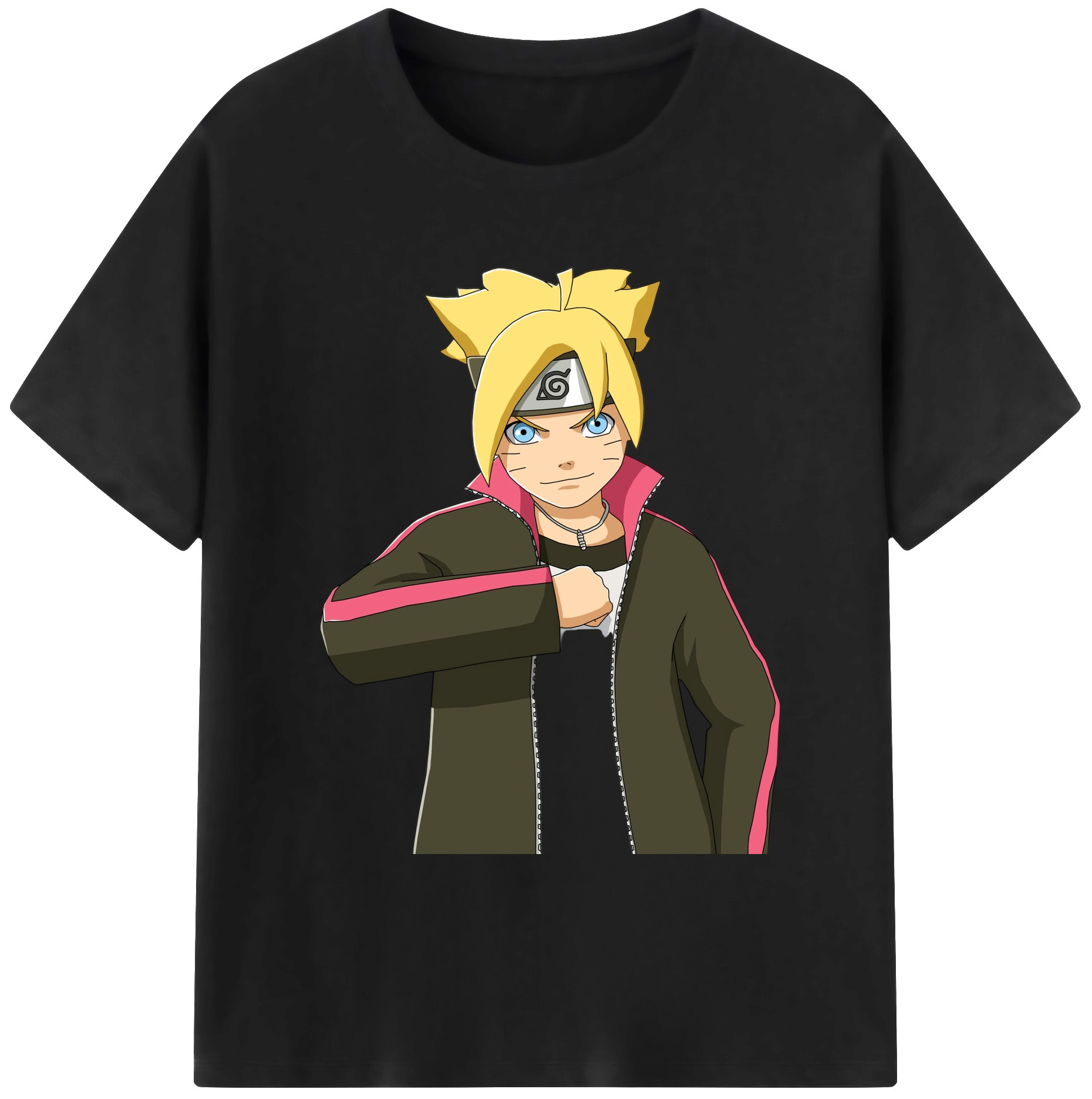 （画像用） NARUTO -ナルト- うずまき ボルト Uzumaki Boruto 綿100％ メンズ半袖Tシャツ｜肌触りやわらか＆通気性
