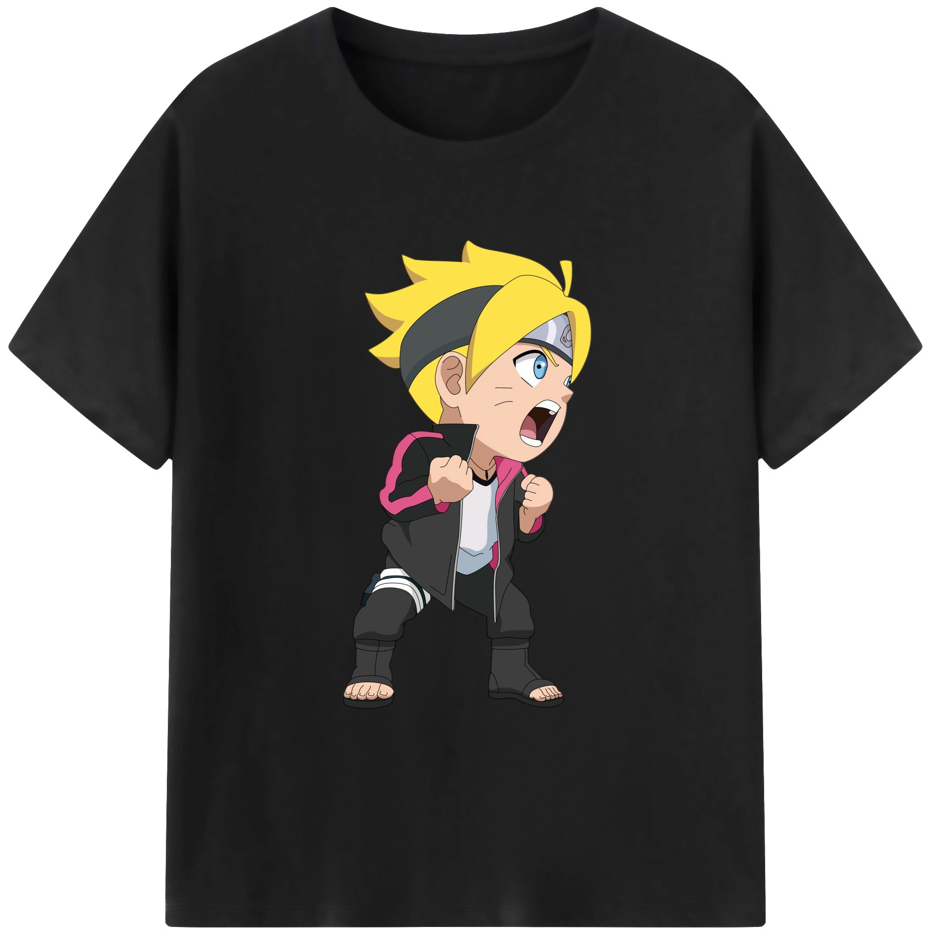 （画像用） NARUTO -ナルト- うずまき ボルト Uzumaki Boruto 綿100％ メンズ半袖Tシャツ｜肌触りやわらか＆通気性