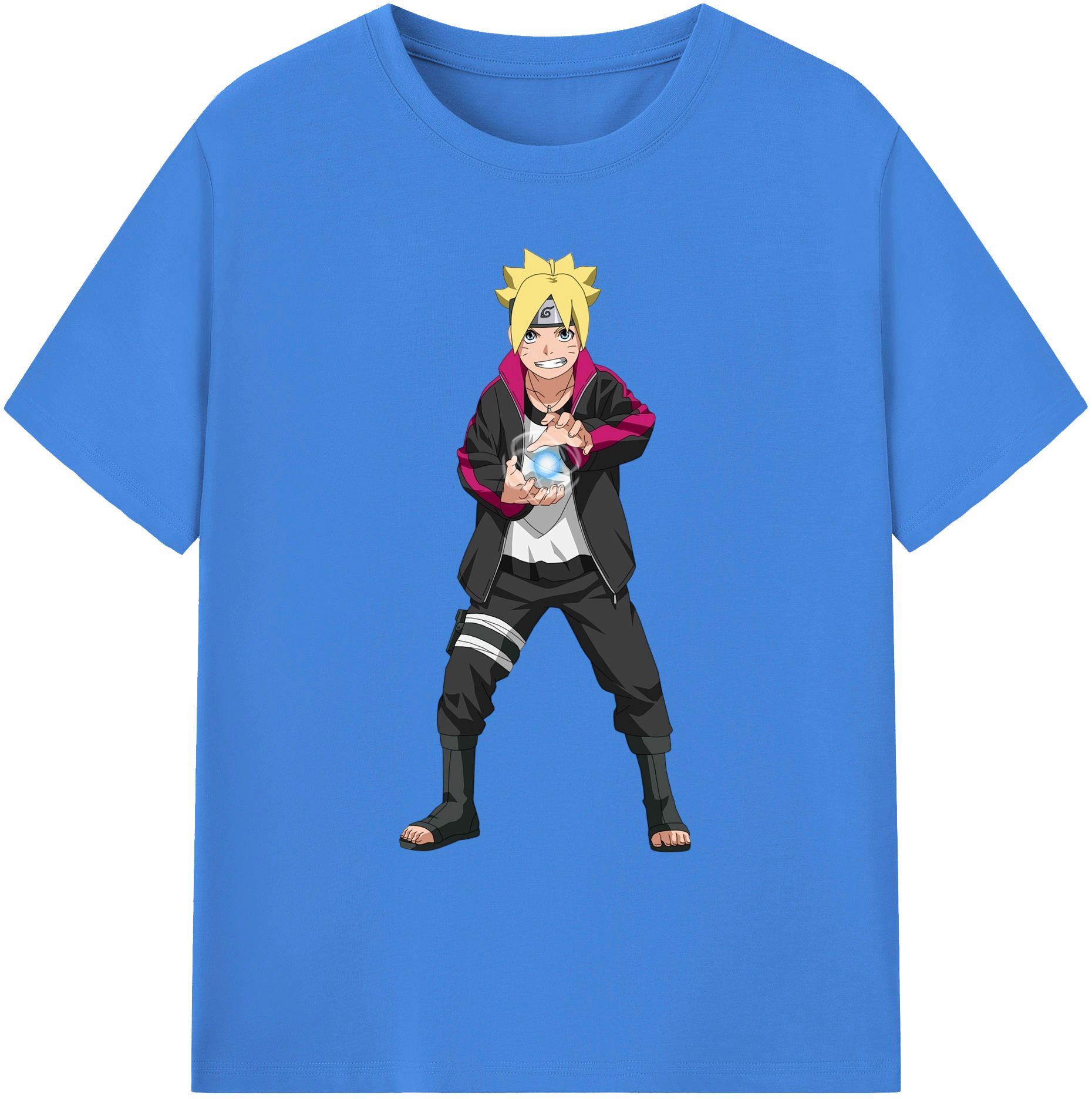 （画像用） NARUTO -ナルト- うずまき ボルト Uzumaki Boruto 綿100％ メンズ半袖Tシャツ｜肌触りやわらか＆通気性